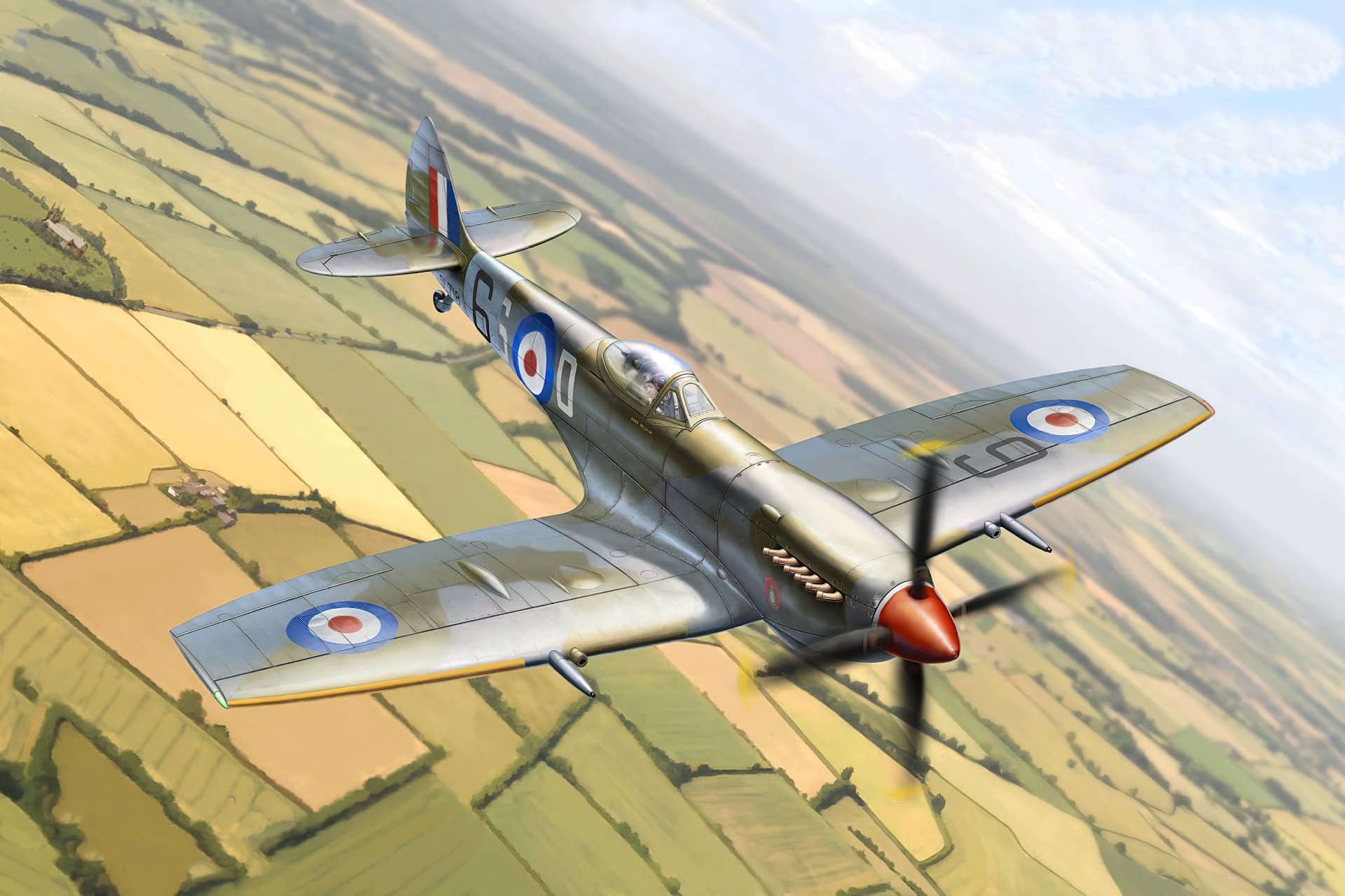 Handy-Wallpaper Flugzeuge, Militär, Kampfflugzeug, Supermarine Spitfire, Militärflugzeug kostenlos herunterladen.