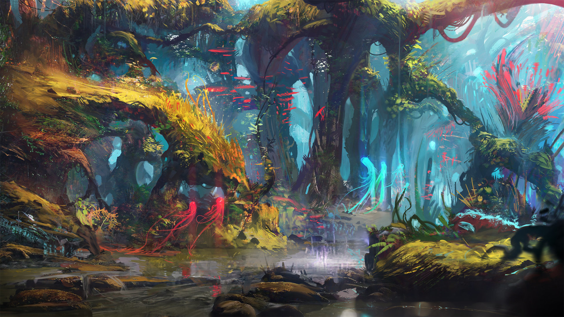 Free download wallpaper Fantasy, Forest on your PC desktop