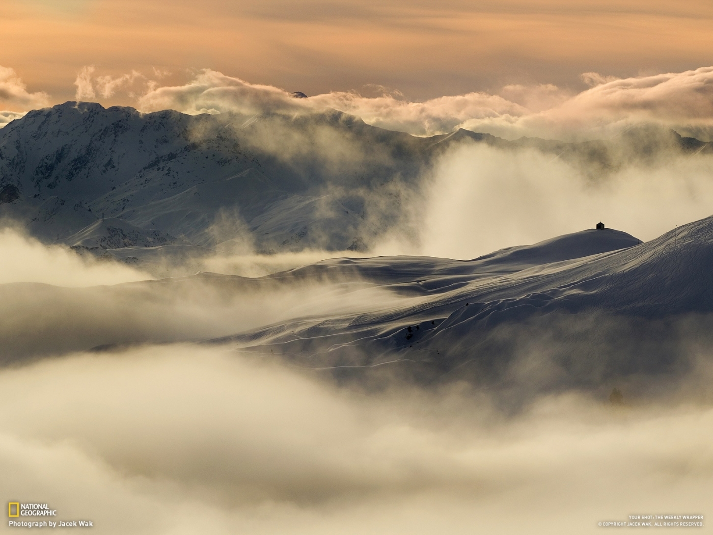 Free download wallpaper Landscape, Mountains, Clouds, Snow on your PC desktop