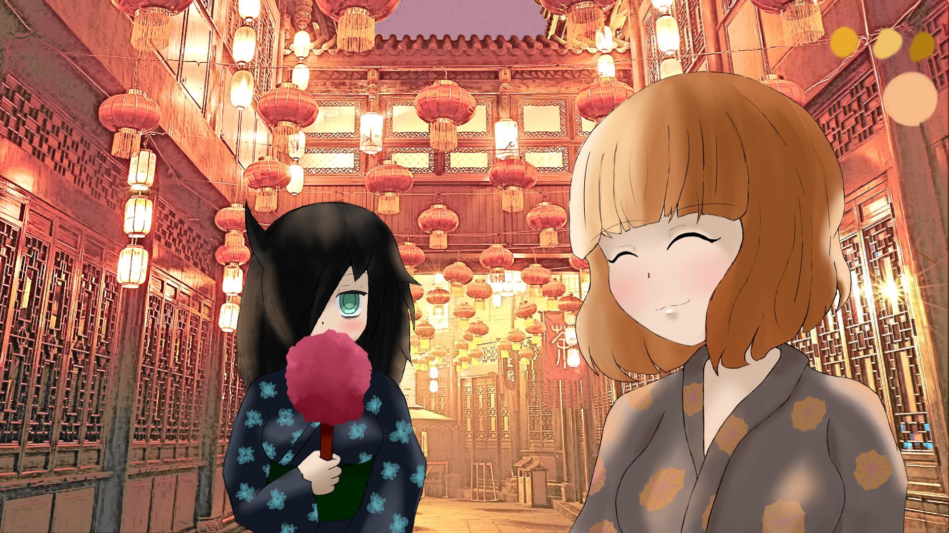 Free download wallpaper Anime, Kimono, Tomoko Kuroki, Watamote, Yū Naruse on your PC desktop