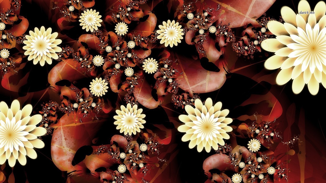 Free download wallpaper Abstract, Flower, Fractal on your PC desktop