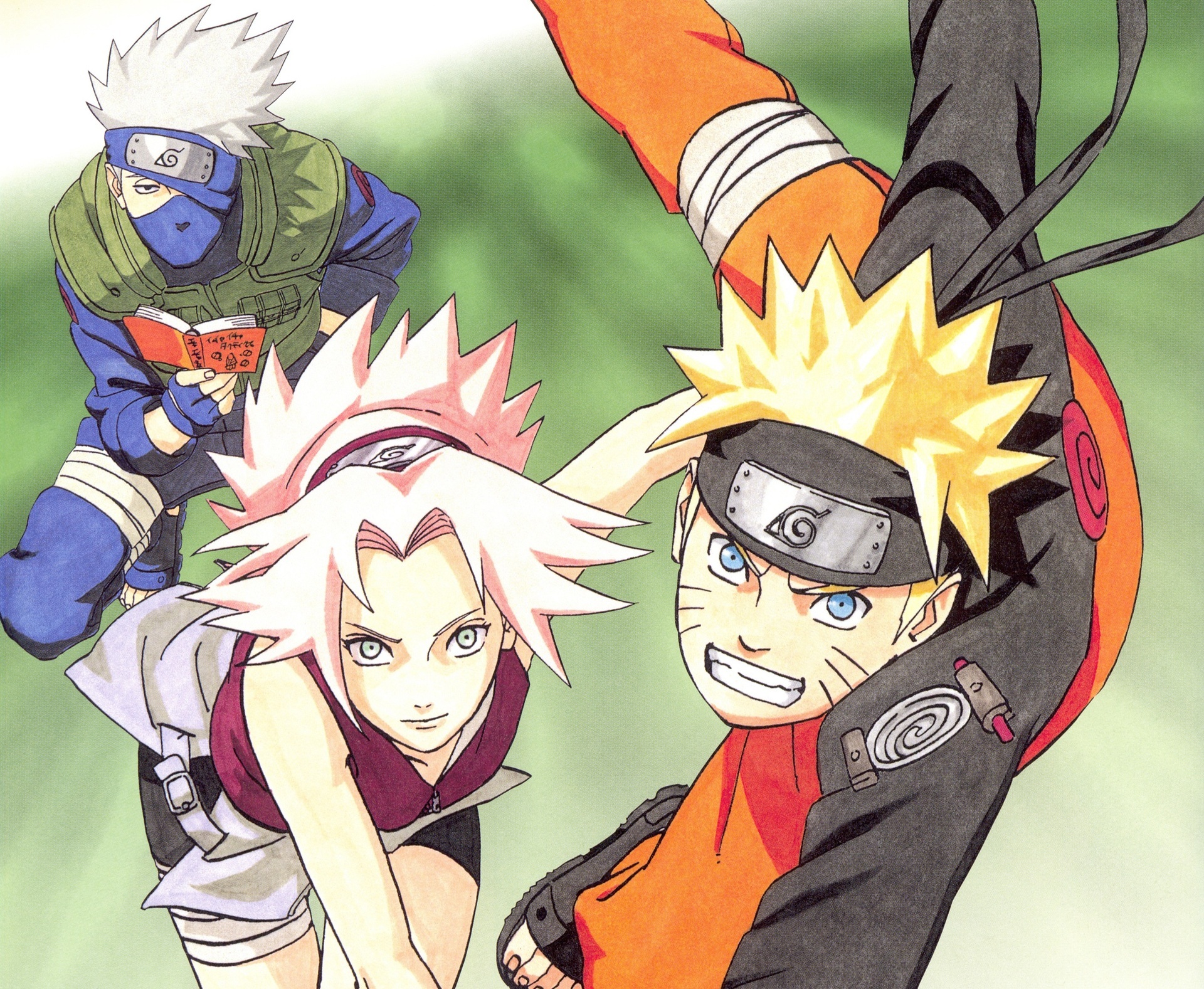 Handy-Wallpaper Naruto, Animes, Sakura Haruno, Naruto Uzumaki, Kakashi Hatake kostenlos herunterladen.