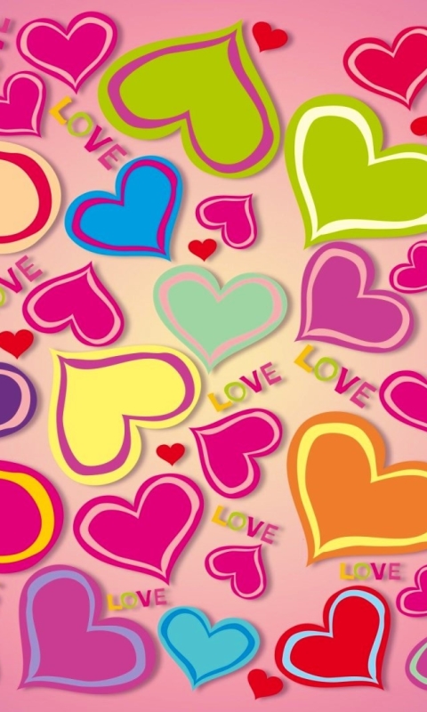 無料モバイル壁紙色, カラフル, 愛する, バレンタイン・デー, 心臓, ホリデーをダウンロードします。