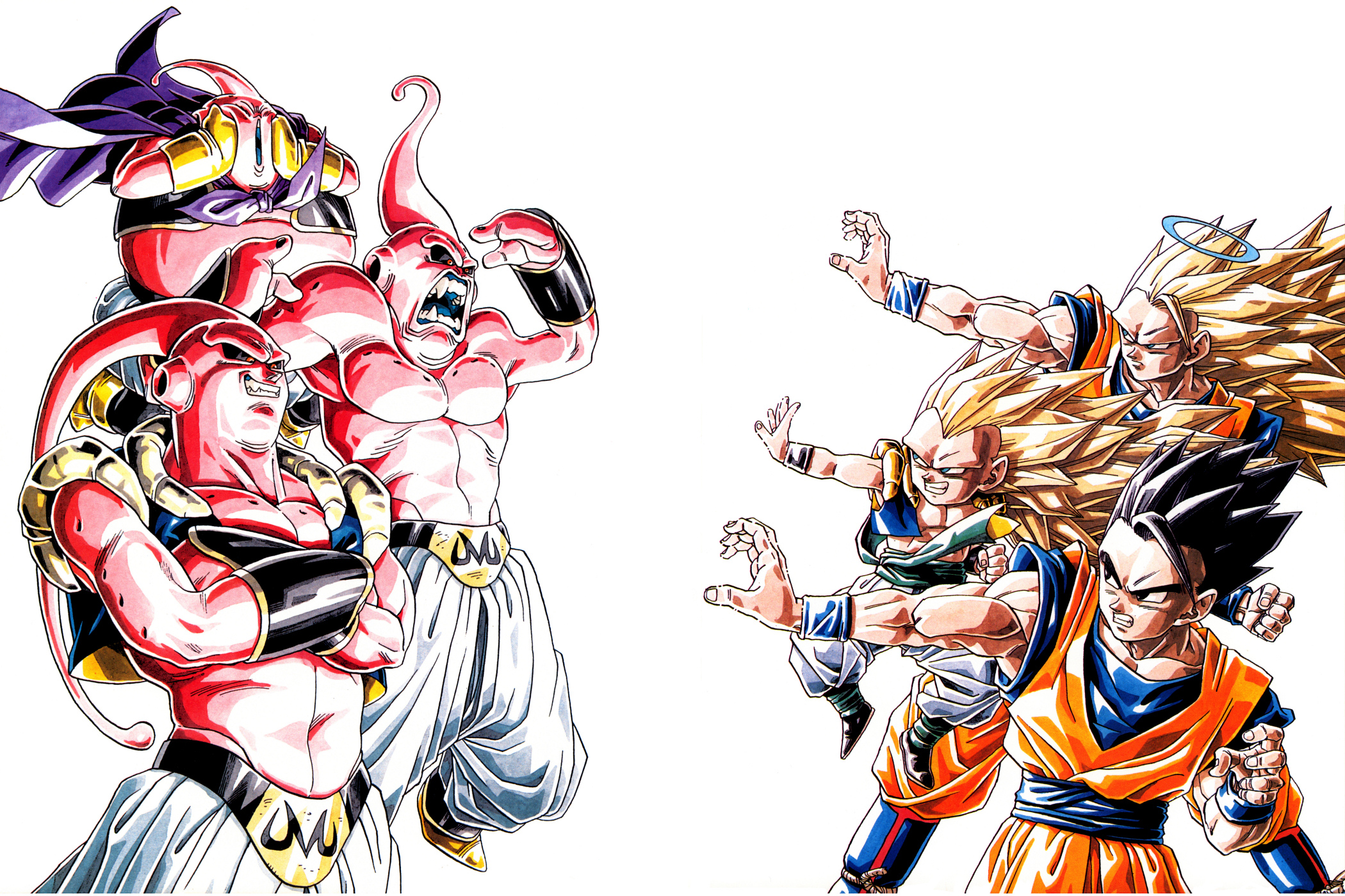 Download mobile wallpaper Anime, Dragon Ball Z, Dragon Ball, Goku, Gohan (Dragon Ball), Majin Buu for free.