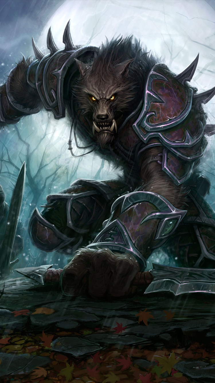 Download mobile wallpaper Warcraft, Warrior, Werewolf, Video Game, World Of Warcraft for free.