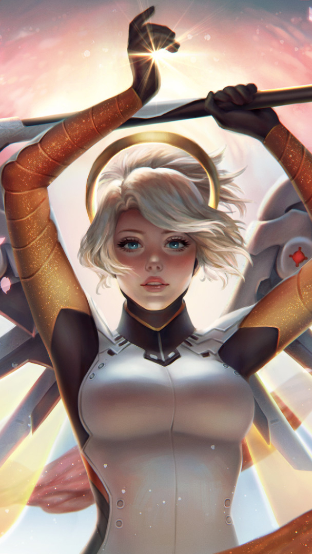 Download mobile wallpaper Overwatch, Video Game, Mercy (Overwatch) for free.