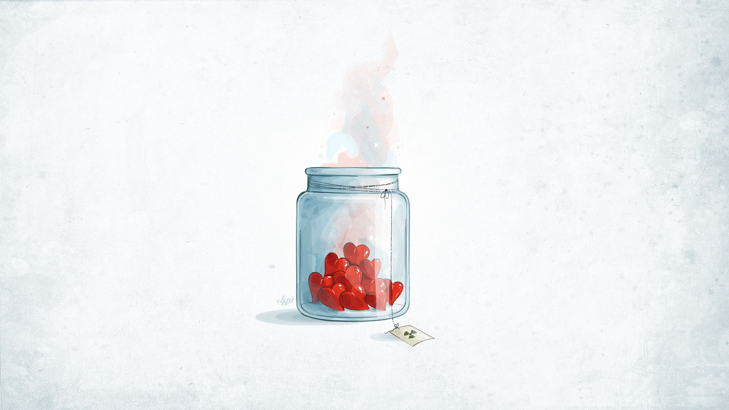 Free download wallpaper Bank, Jar, Sign, Drawing, Picture, Love, Hearts, Minimalism on your PC desktop