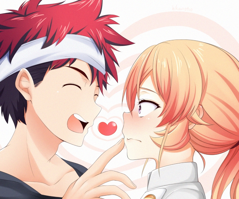 Téléchargez gratuitement l'image Animé, Soma Yukihira, Erina Nakiri, Food Wars! sur le bureau de votre PC