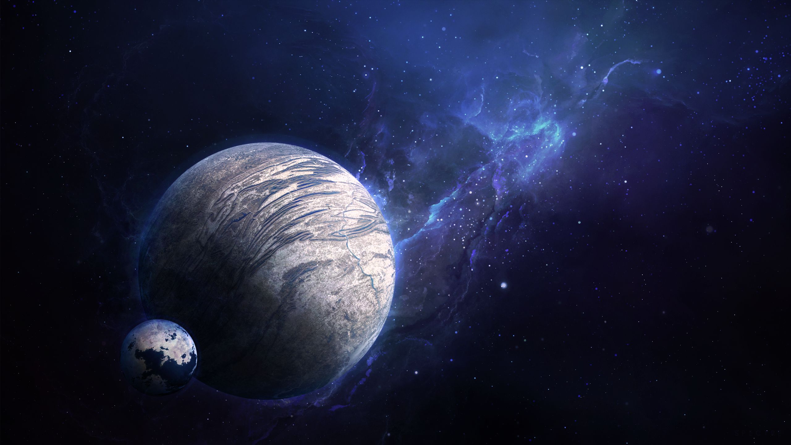 Download mobile wallpaper Planets, Stars, Moon, Nebula, Space, Planet, Sci Fi for free.