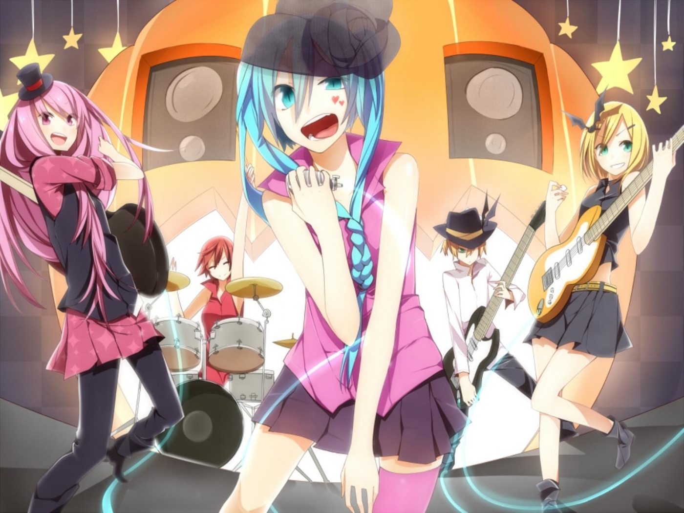 Laden Sie das Musik, Mädchen, Anime-Bild kostenlos auf Ihren PC-Desktop herunter