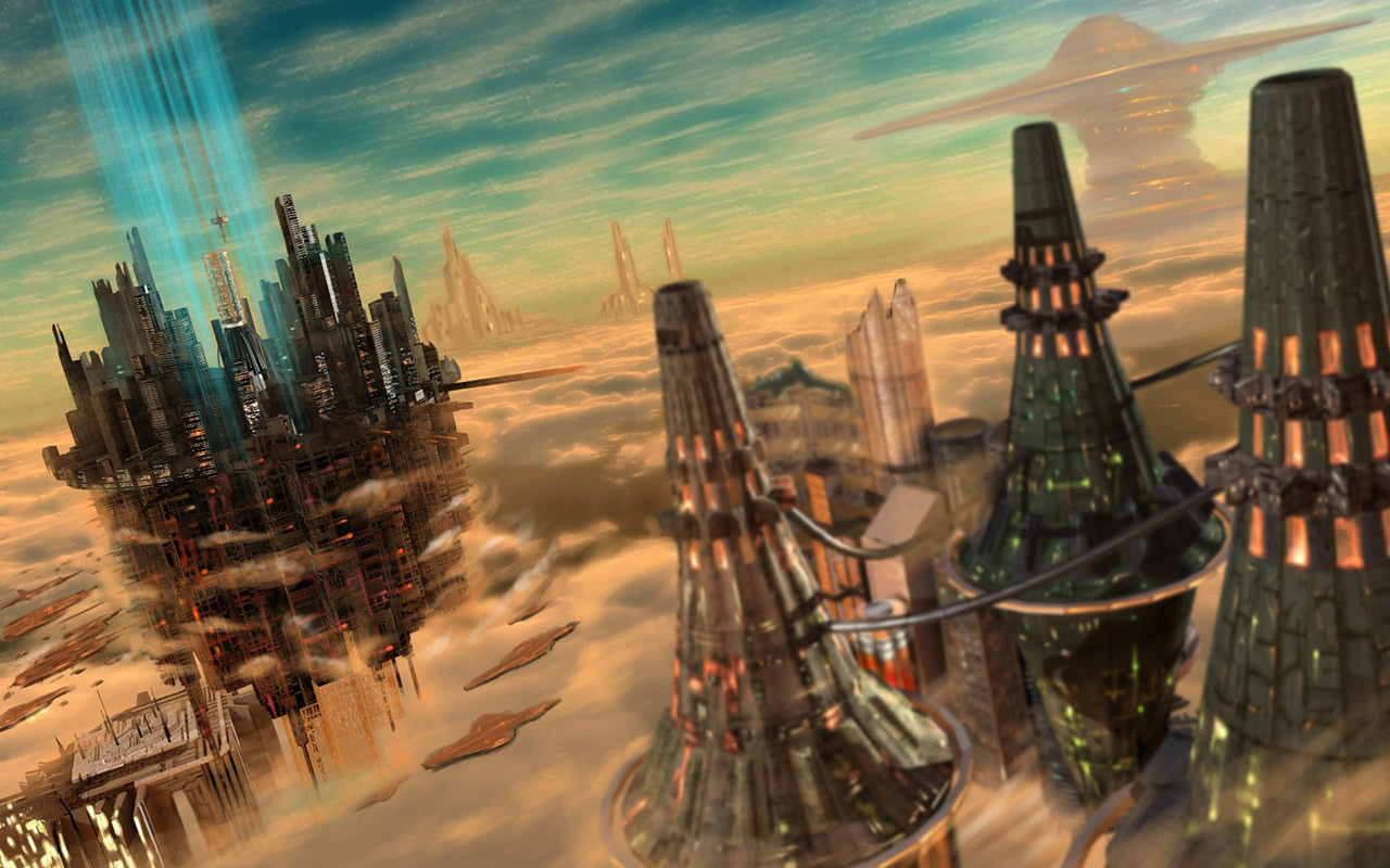 Free download wallpaper City, Sci Fi on your PC desktop