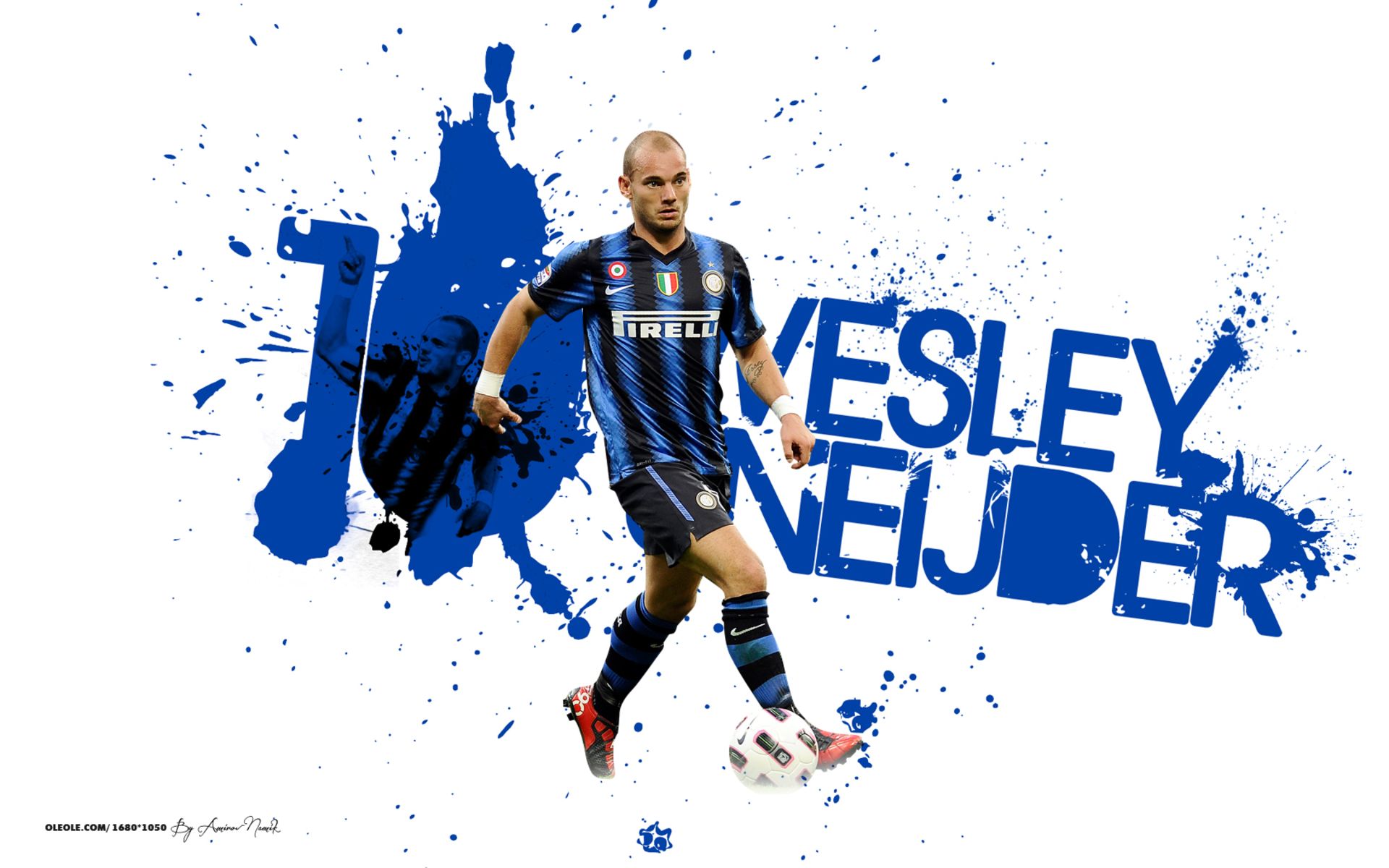 Handy-Wallpaper Sport, Fußball, Inter Mailand, Wesley Sneijder kostenlos herunterladen.