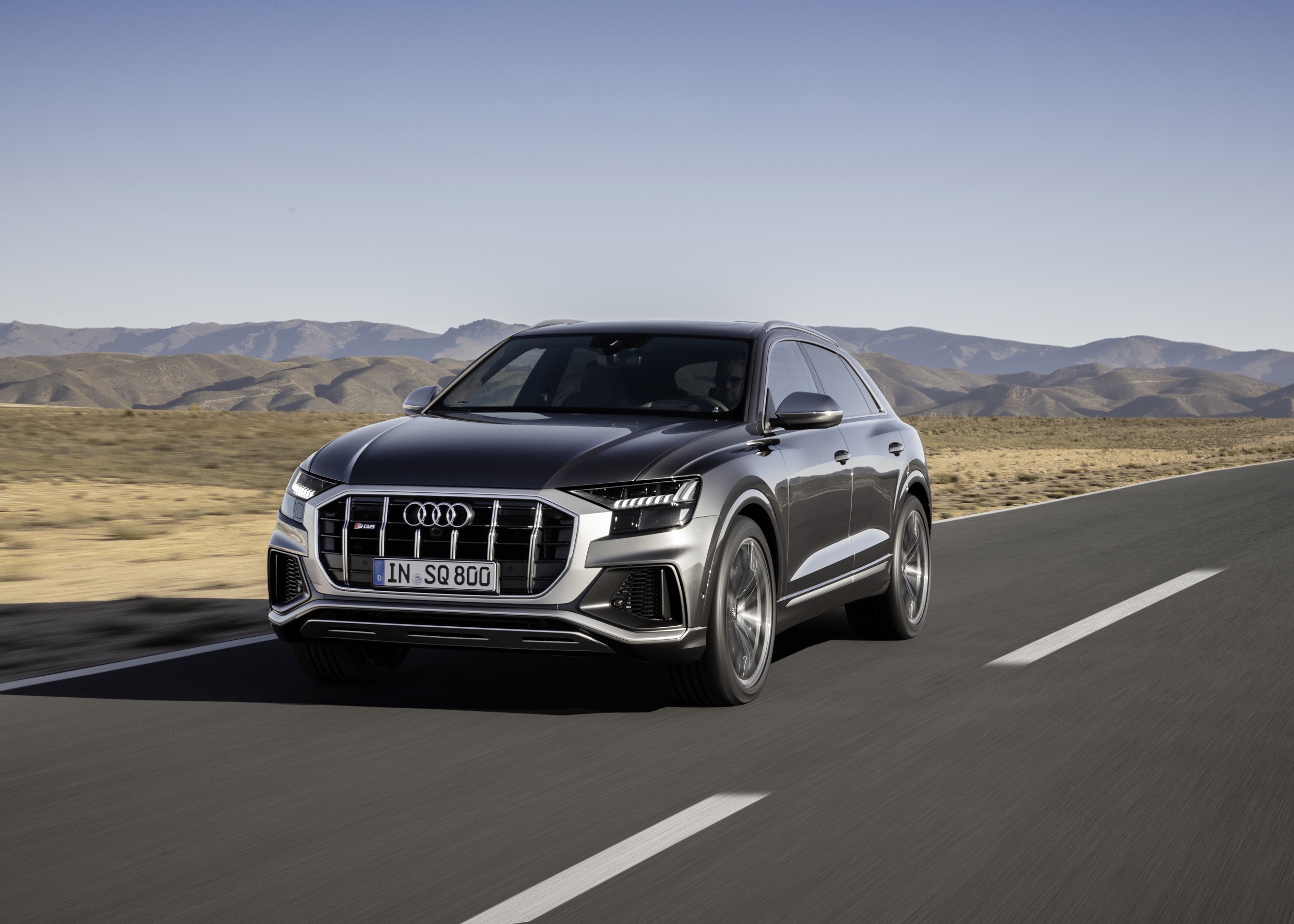 Download mobile wallpaper Audi, Car, Suv, Audi Q8, Vehicles, Silver Car for free.