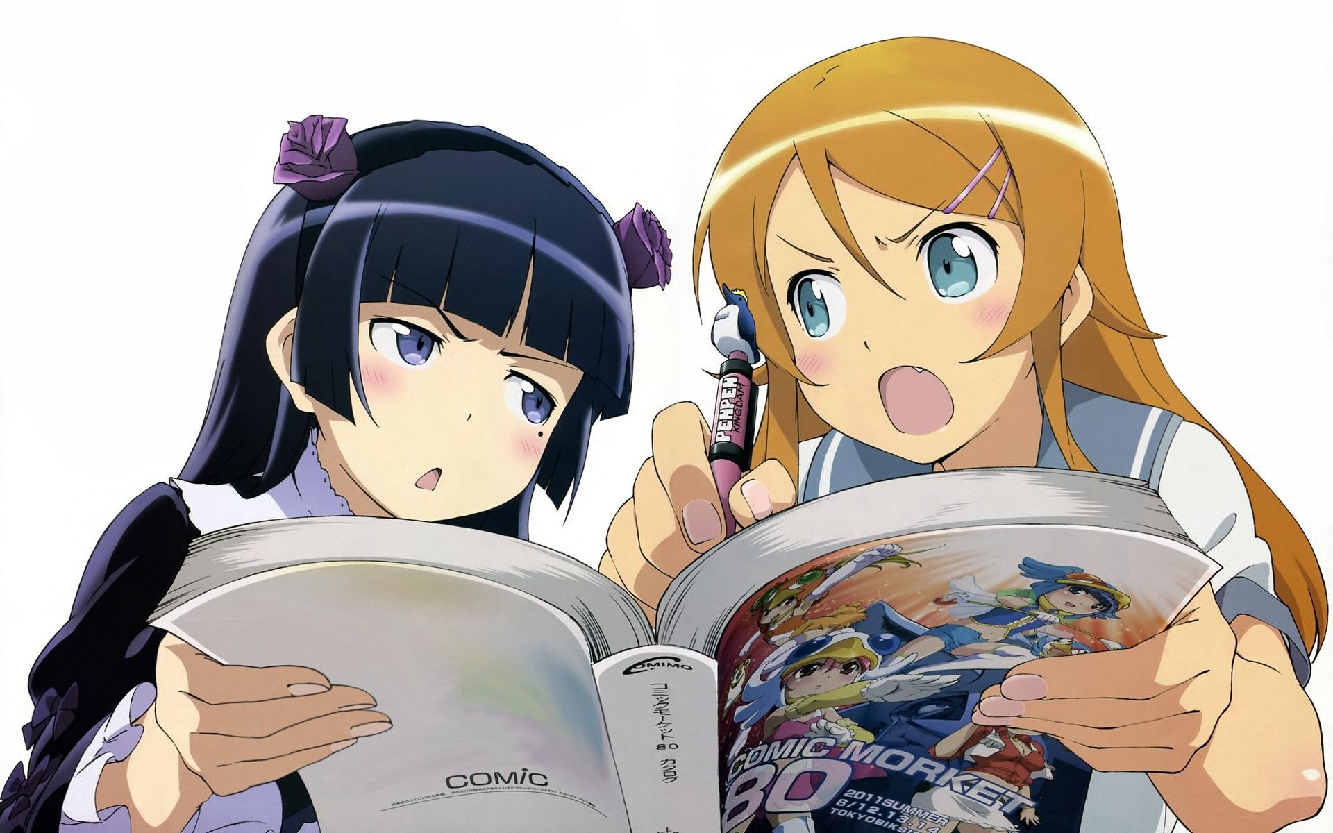Handy-Wallpaper Animes, Ruri Goko, Oreimo, Kirino Kousaka kostenlos herunterladen.