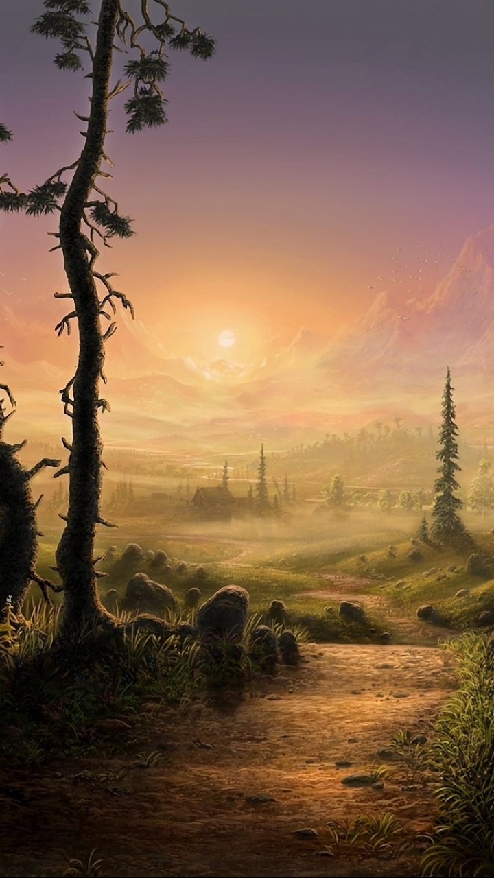 Handy-Wallpaper Landschaft, Fantasie kostenlos herunterladen.