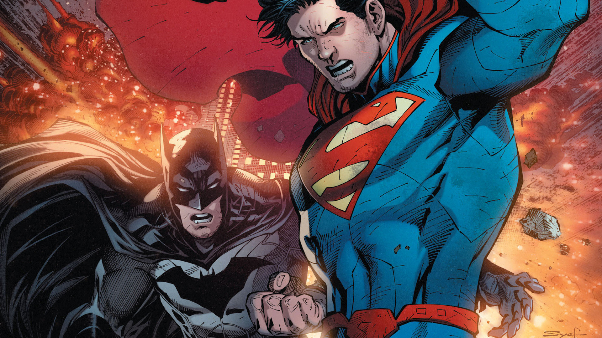 Baixar papel de parede para celular de Batman/superman, Super Homen, Homem Morcego, História Em Quadrinhos gratuito.