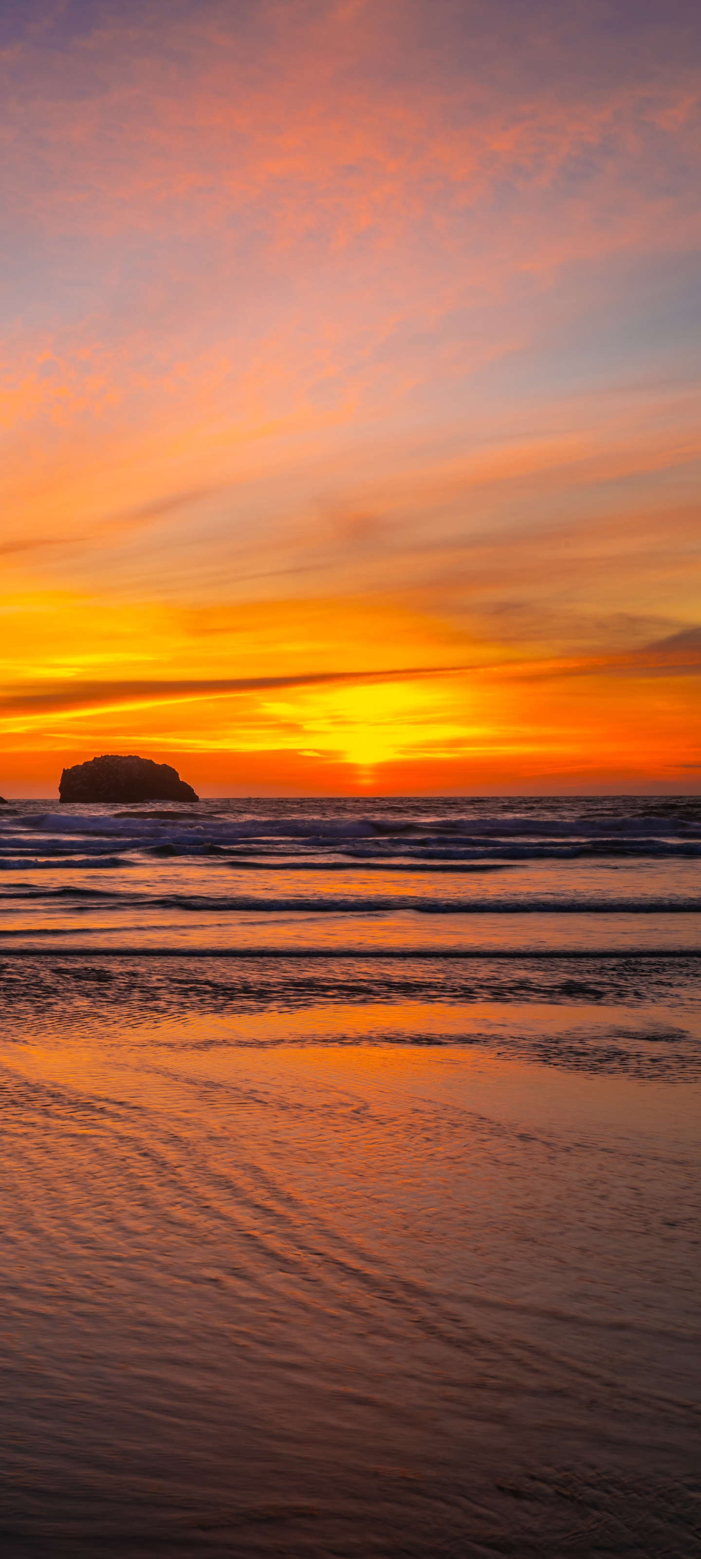 Descarga gratuita de fondo de pantalla para móvil de Naturaleza, Horizonte, Océano, Atardecer, Tierra/naturaleza.