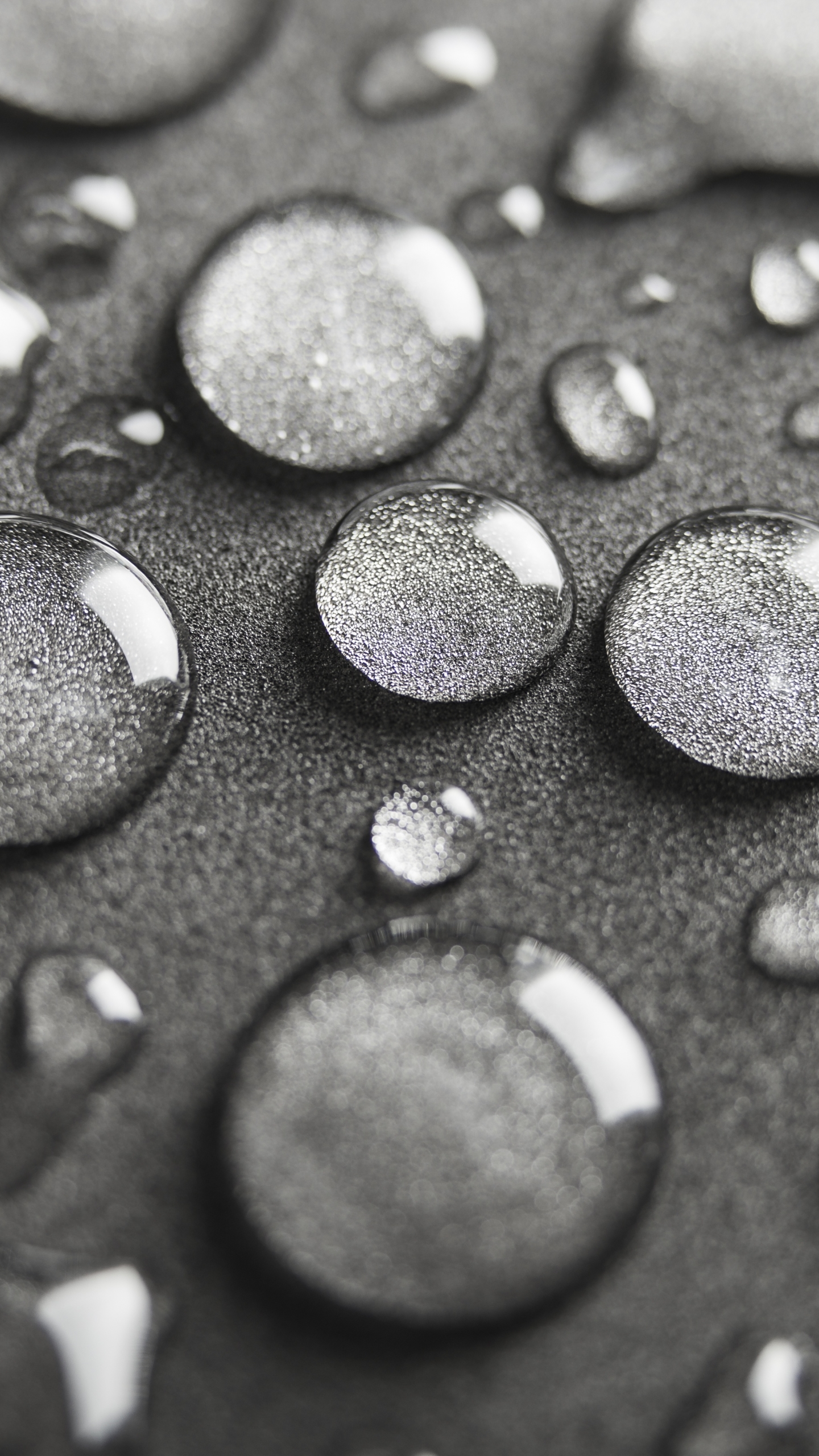 Download mobile wallpaper Macro, Earth, Water Drop, Black & White for free.