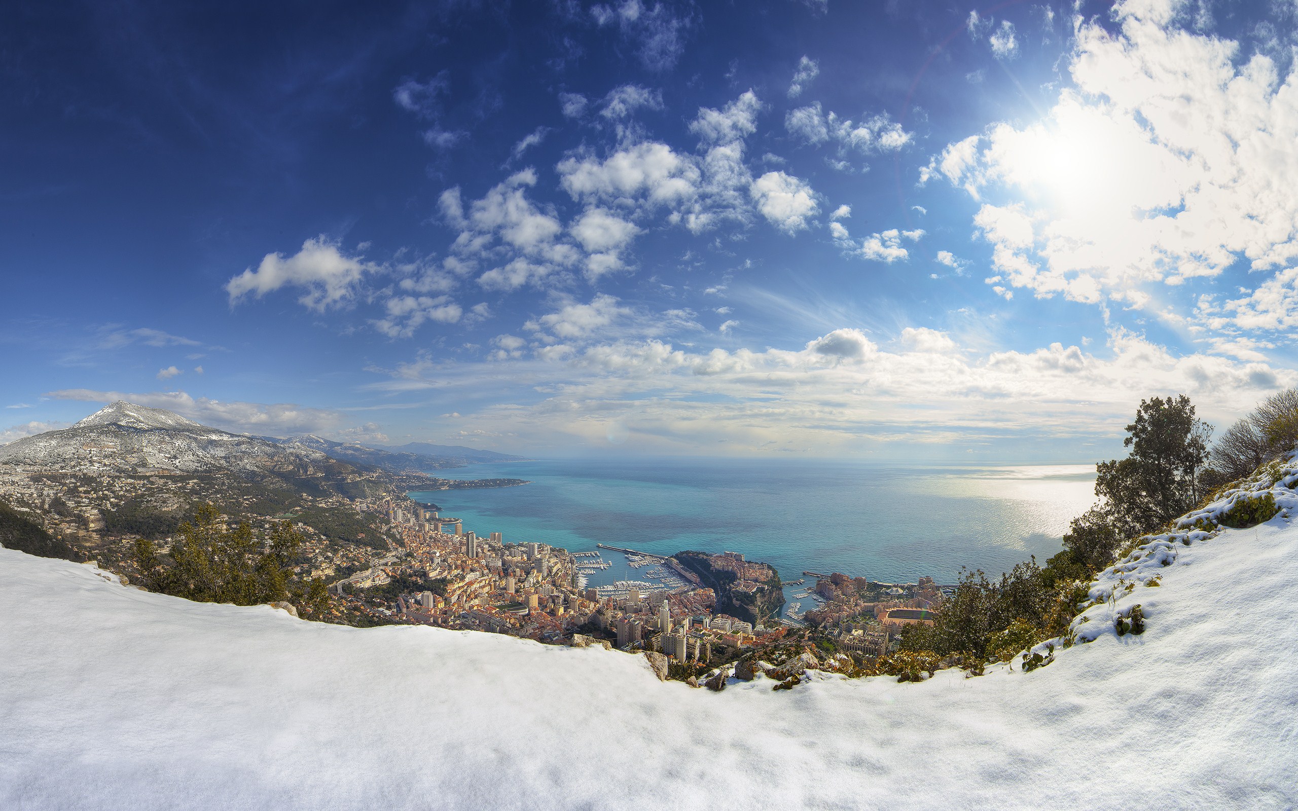 Скачати мобільні шпалери Монако, Міста, Створено Людиною, Океан, Місто, Пейзаж безкоштовно.
