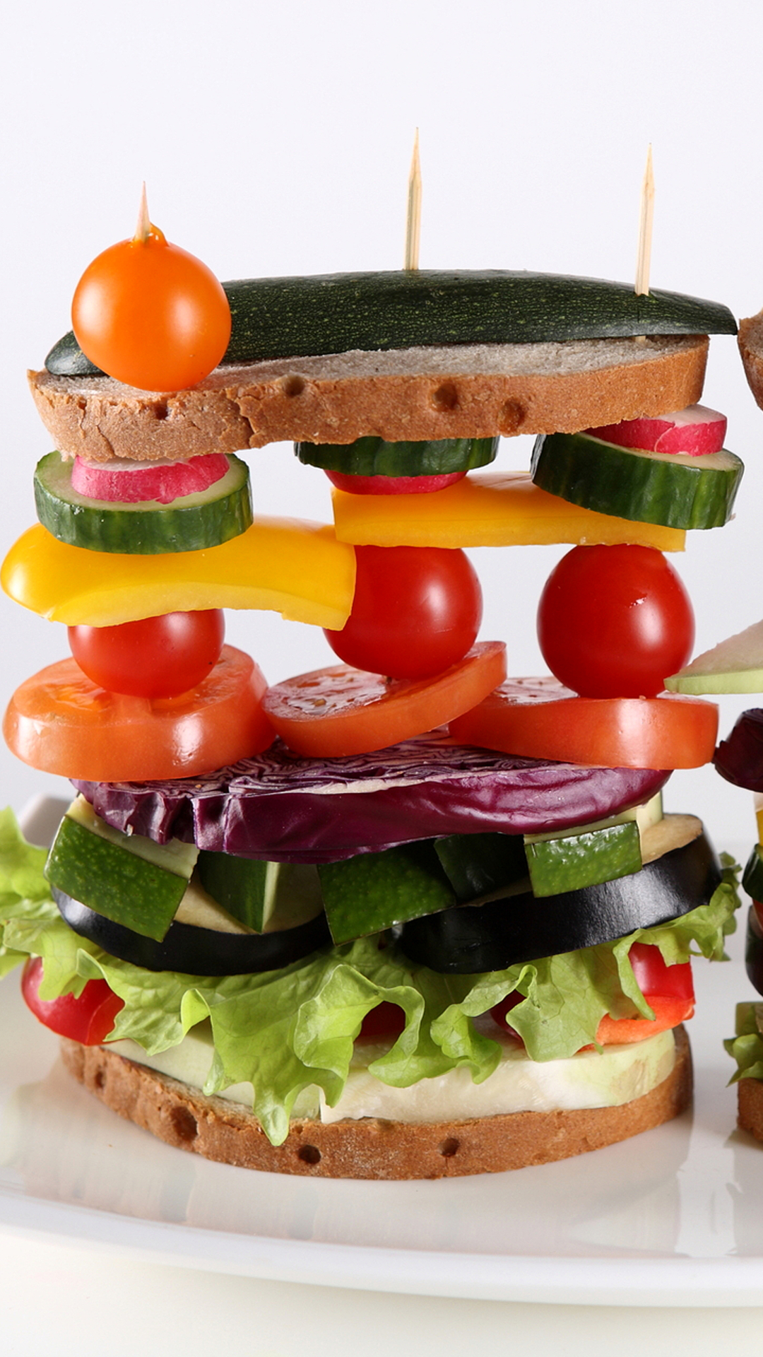 Download mobile wallpaper Food, Tomato, Vegetable, Sandwich for free.