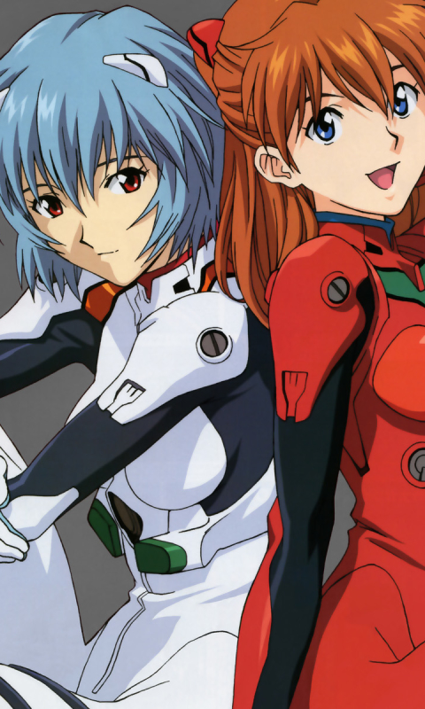 Descarga gratuita de fondo de pantalla para móvil de Evangelion, Animado, Neon Genesis Evangelion, Asuka Langley Sohryu, Rei Ayanami.