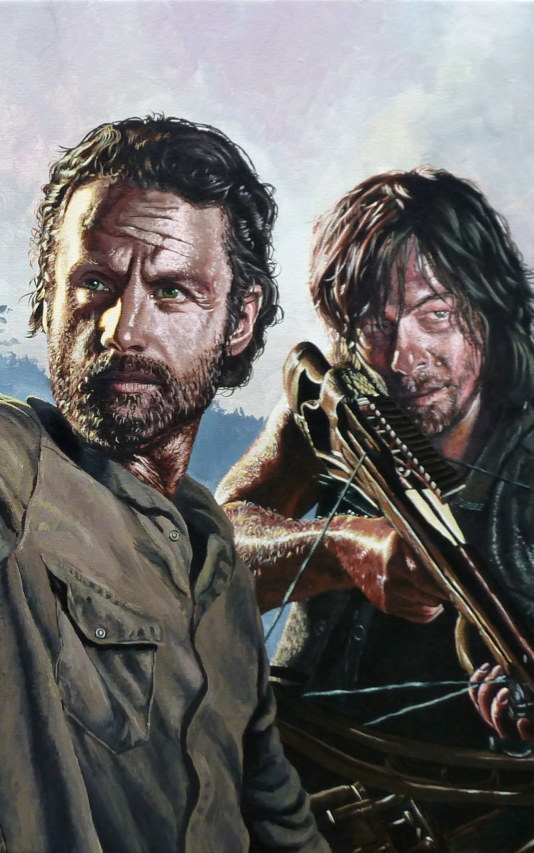 Download mobile wallpaper Tv Show, The Walking Dead, Rick Grimes, Daryl Dixon, Tyreese Williams for free.