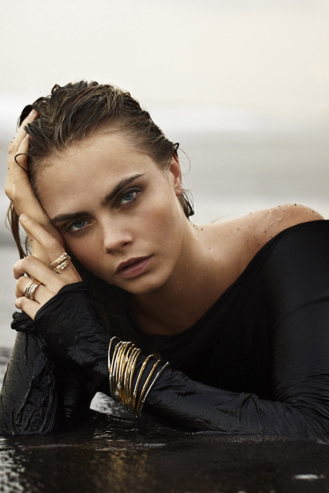 Baixar papel de parede para celular de Olhos Azuis, Morena, Modelo, Celebridade, Cabelo Castanho, Atriz, Cara Delevingne gratuito.