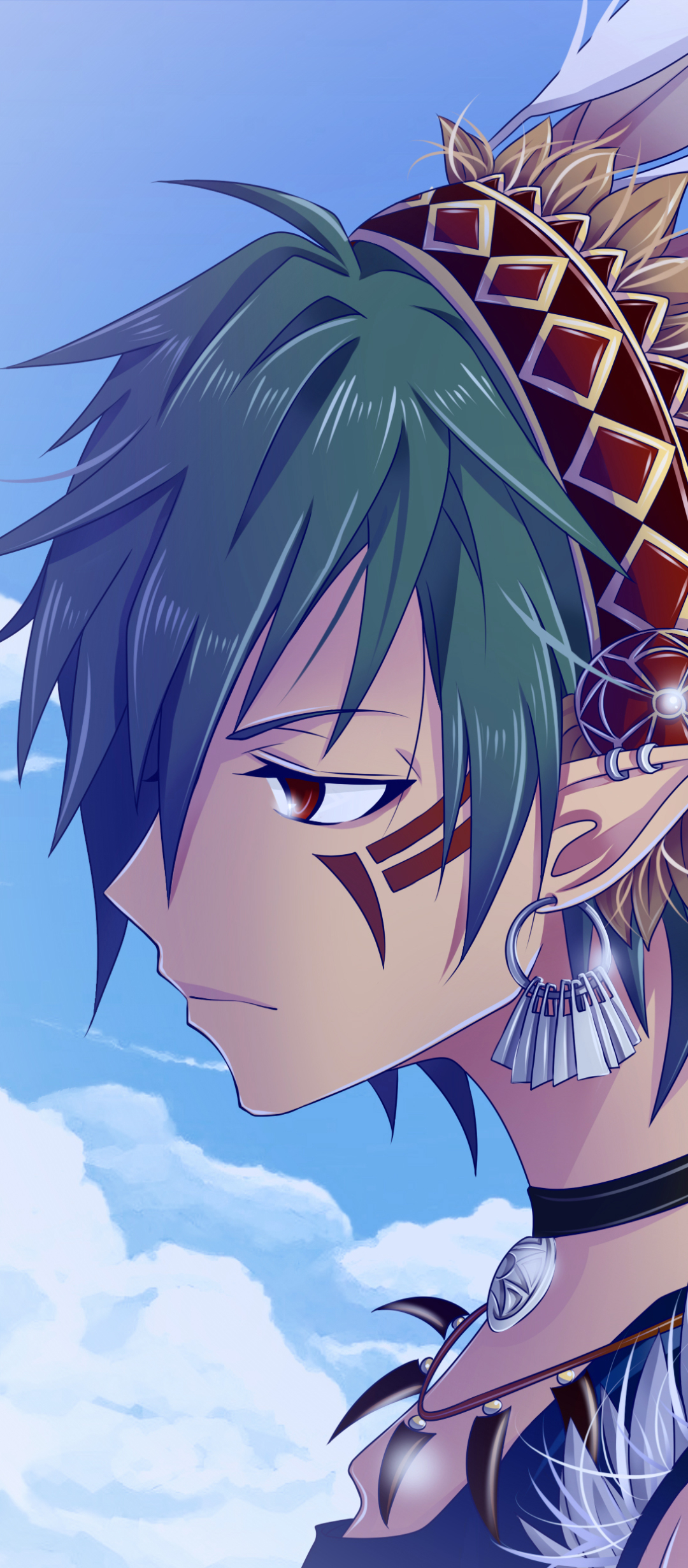 Download mobile wallpaper Anime, Boy, Headdress for free.