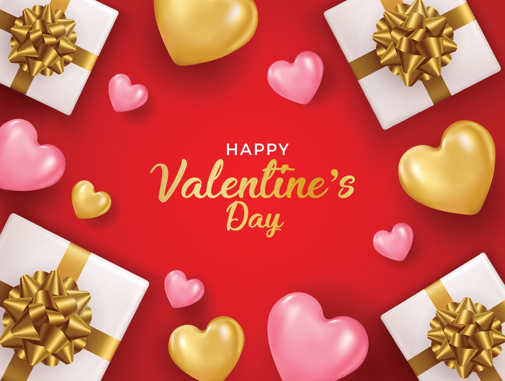 Téléchargez gratuitement l'image Saint Valentin, Vacances, Cadeau, Coeur, Joyeuse Saint Valentin sur le bureau de votre PC