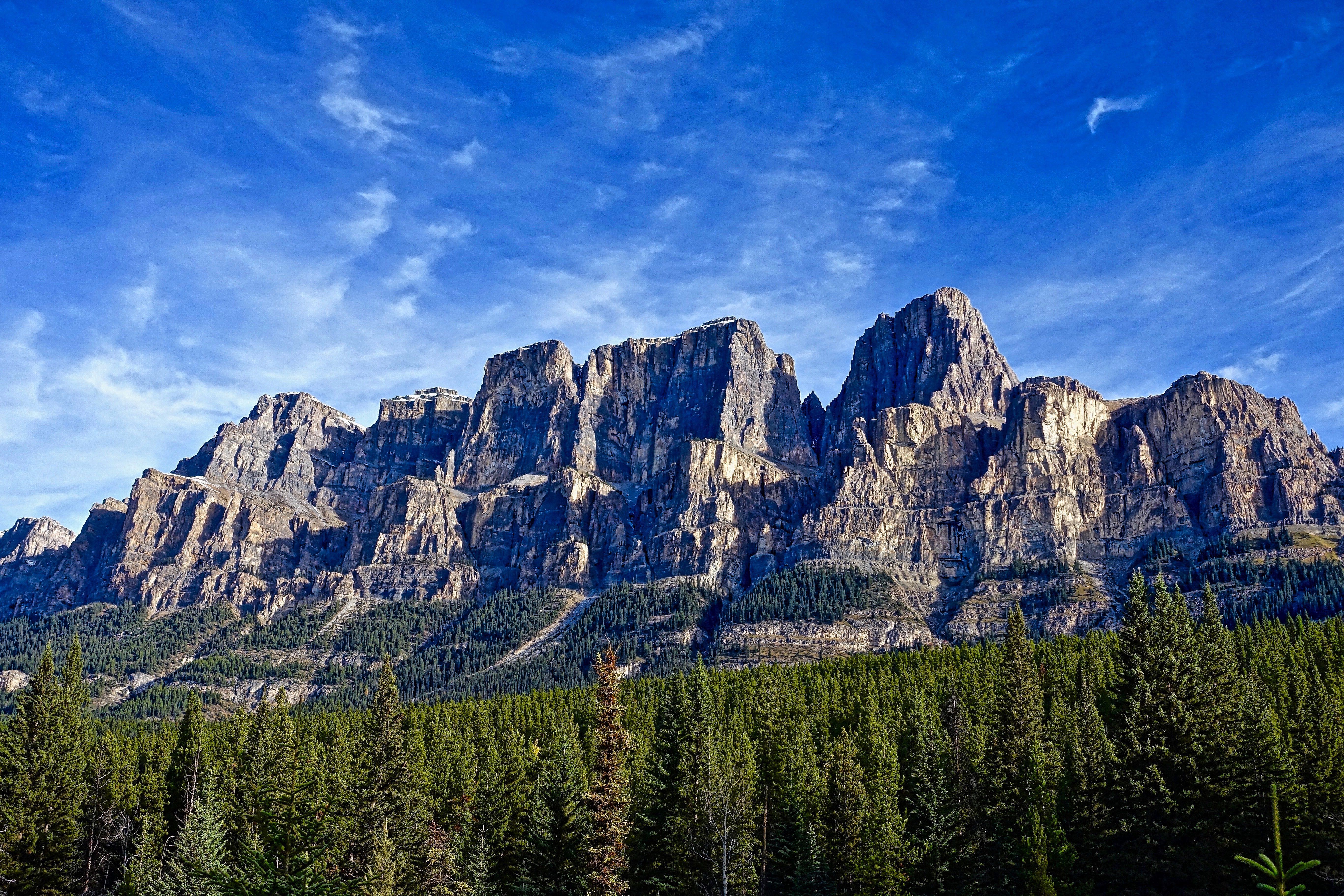 Free download wallpaper Sky, Mountains, Nature, Trees on your PC desktop