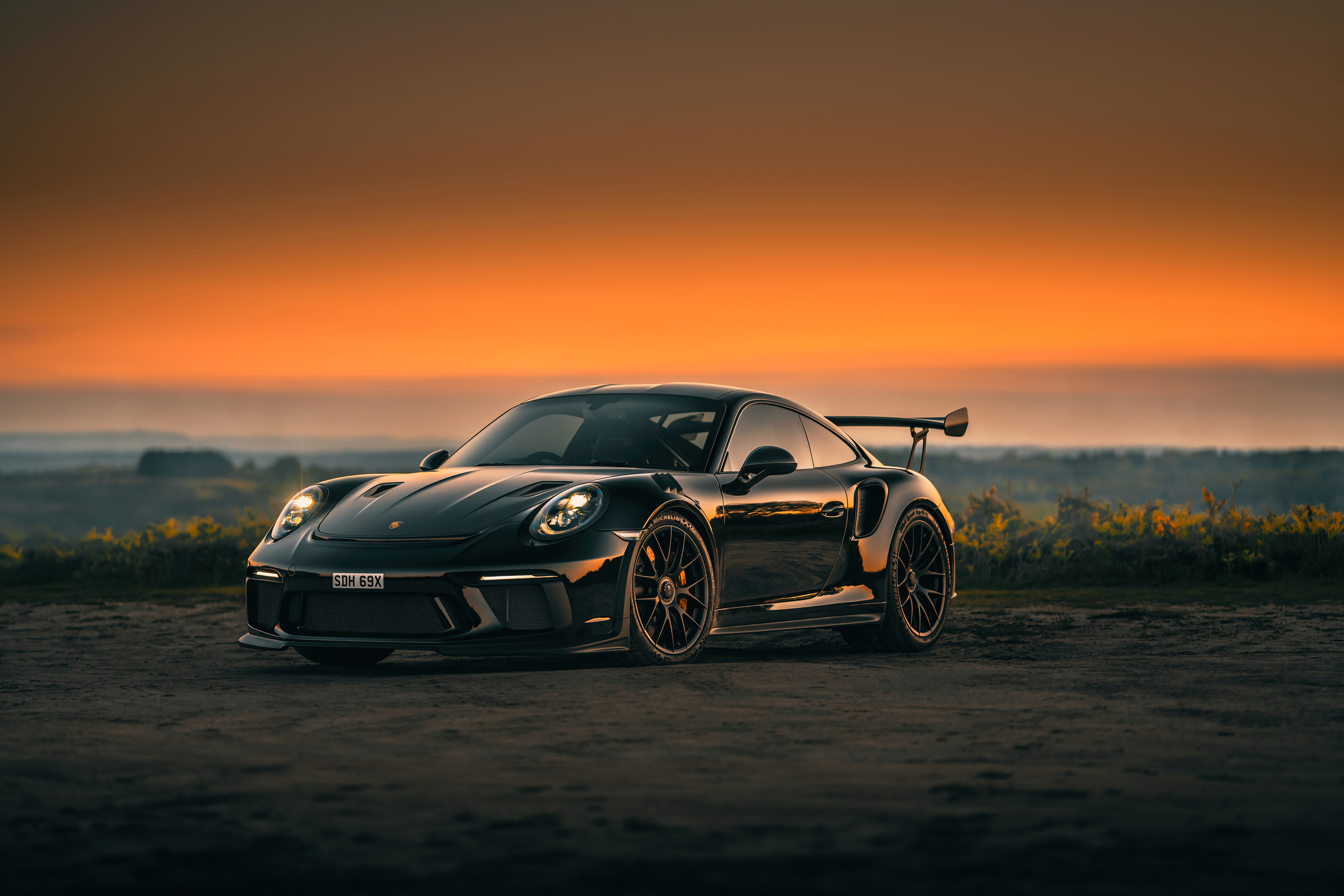 Download mobile wallpaper Porsche, Car, Porsche 911, Porsche 911 Gt3, Vehicles, Black Car for free.