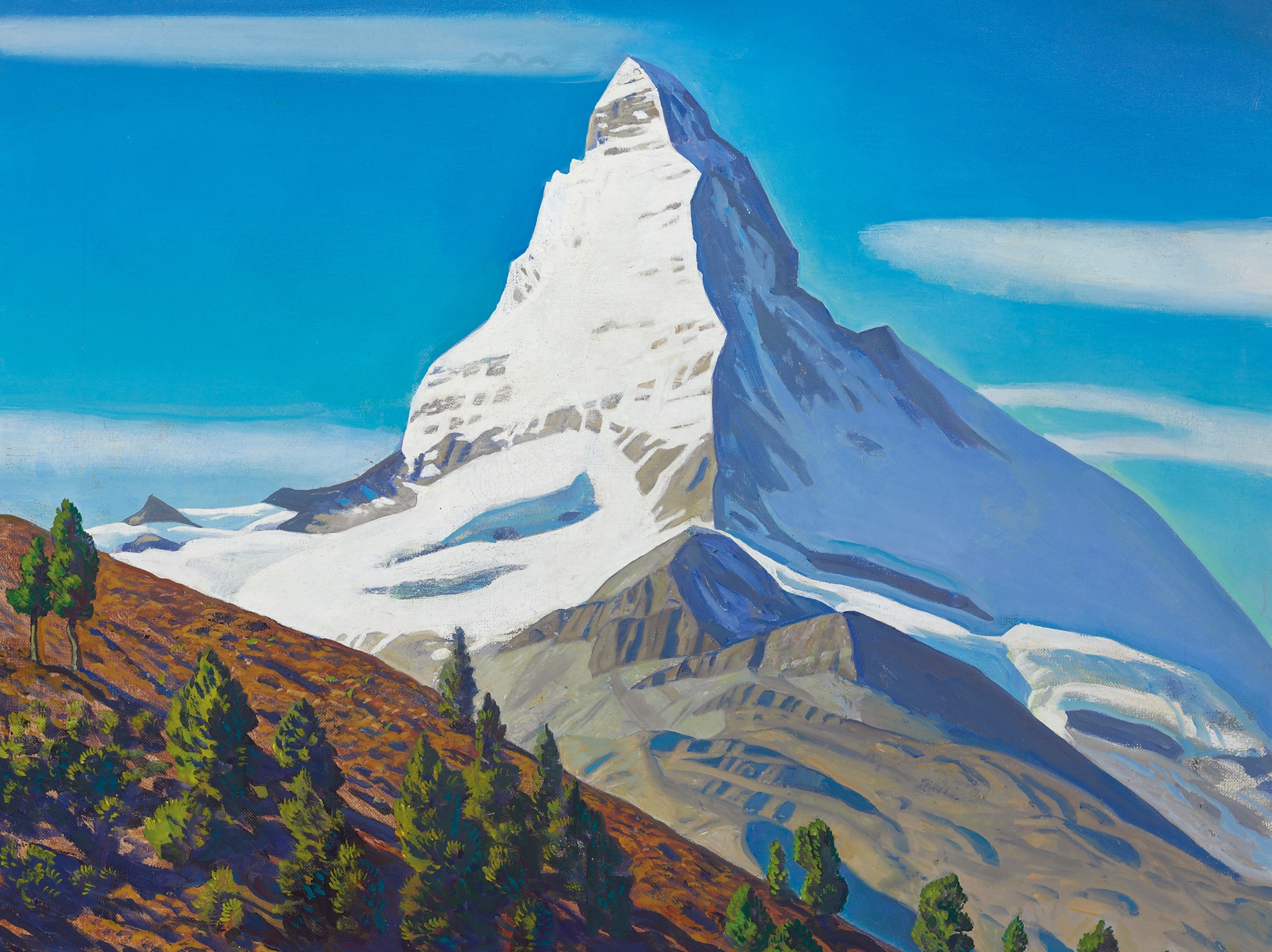Laden Sie das Natur, Berg, Gipfel, Malerei, Künstlerisch-Bild kostenlos auf Ihren PC-Desktop herunter