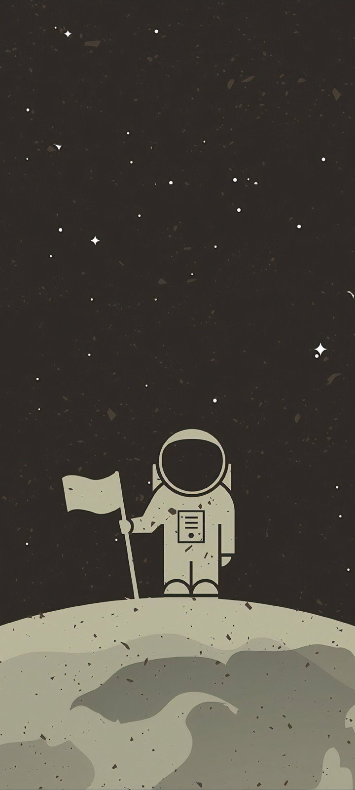 Handy-Wallpaper Mond, Science Fiction, Astronaut, Minimalistisch kostenlos herunterladen.
