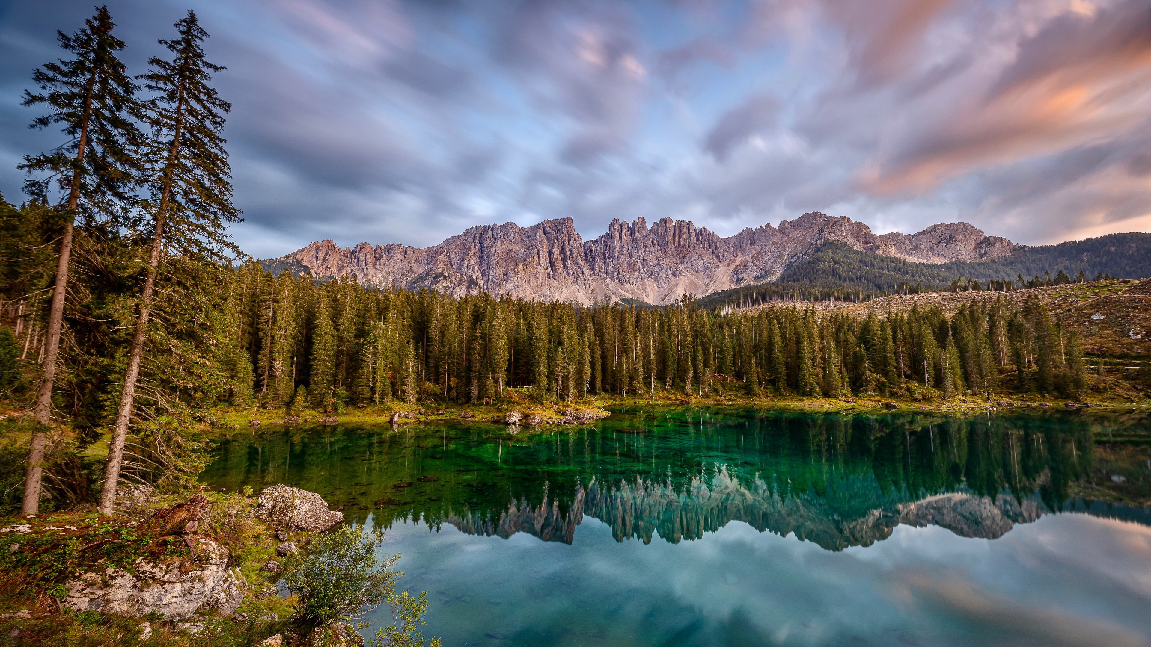Free download wallpaper Landscape, Nature, Lakes, Mountain, Lake, Reflection, Earth, Dolomites on your PC desktop