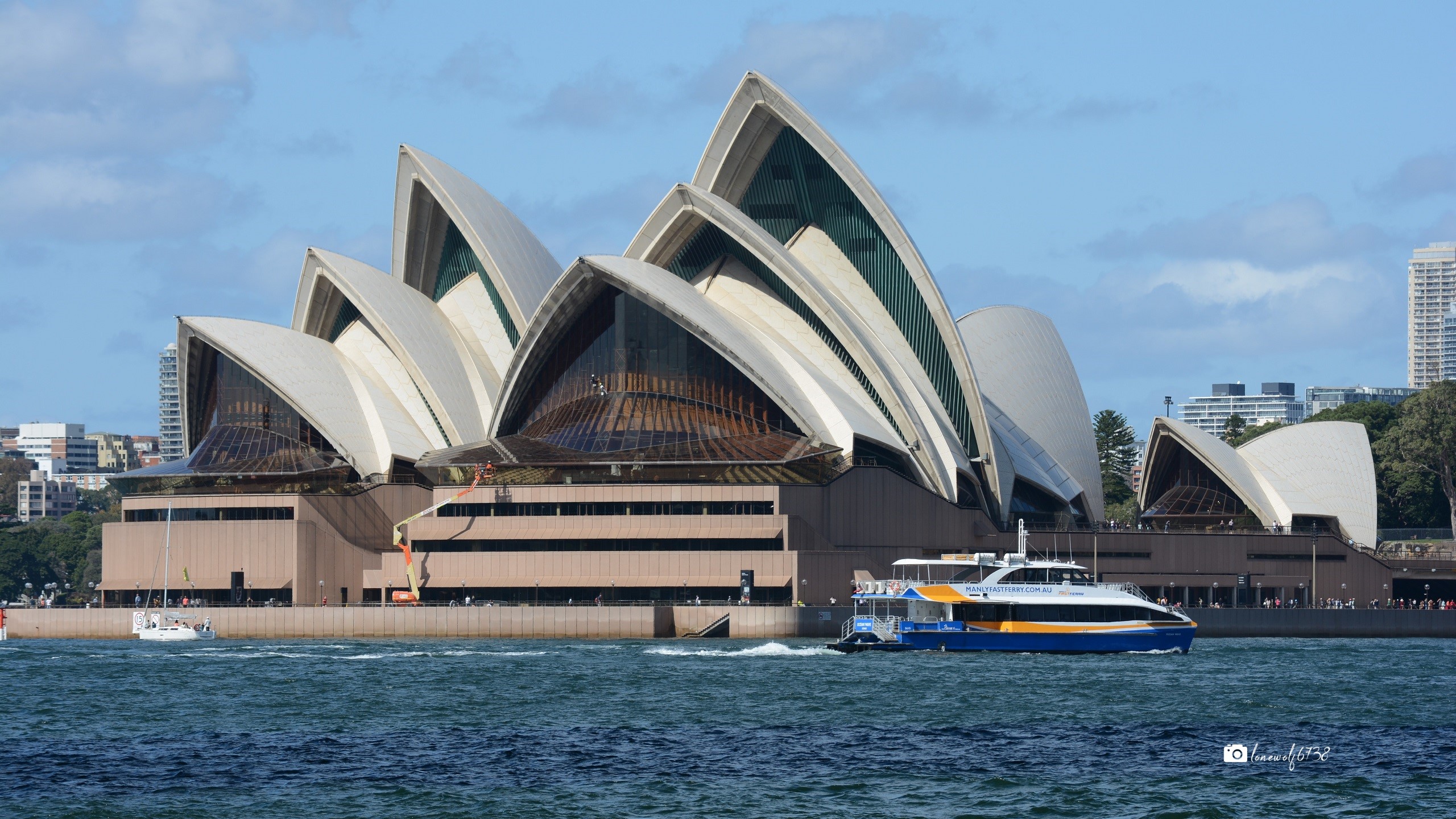 Free download wallpaper Architecture, Sydney, Australia, Sydney Opera House, Man Made, Ferry on your PC desktop