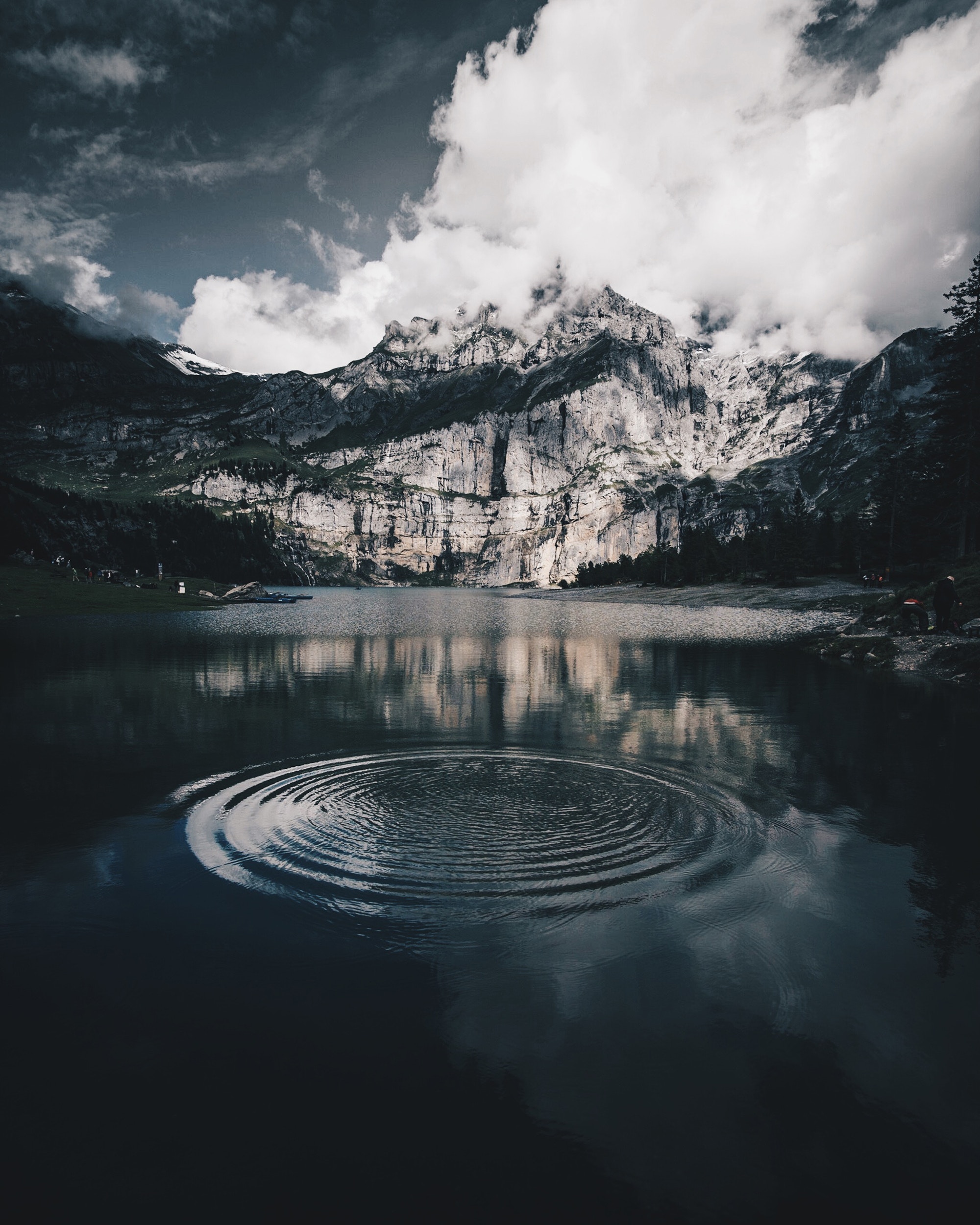 water, nature, mountains, lake, switzerland, eshinense, escherenze, kandersteg desktop HD wallpaper