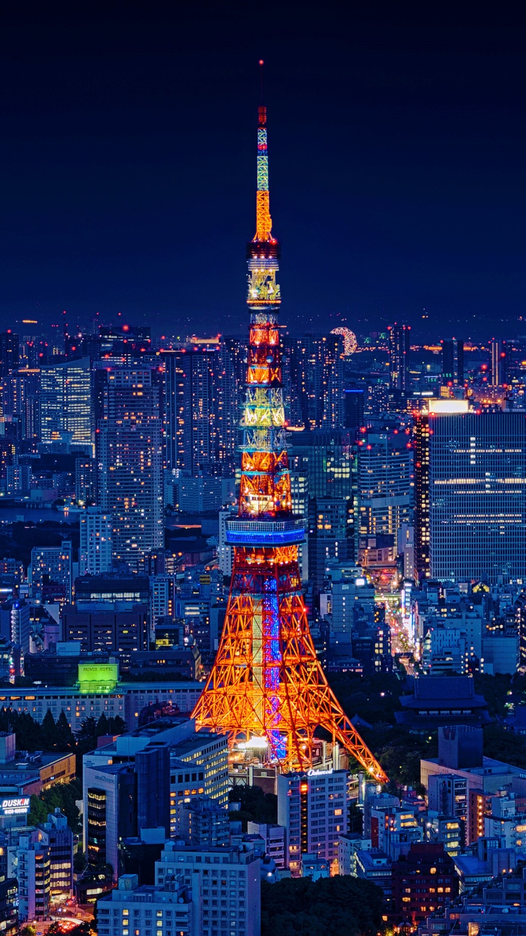 Handy-Wallpaper Städte, Stadt, Japan, Stadtbild, Tokio, Nacht, Menschengemacht, Großstadt kostenlos herunterladen.