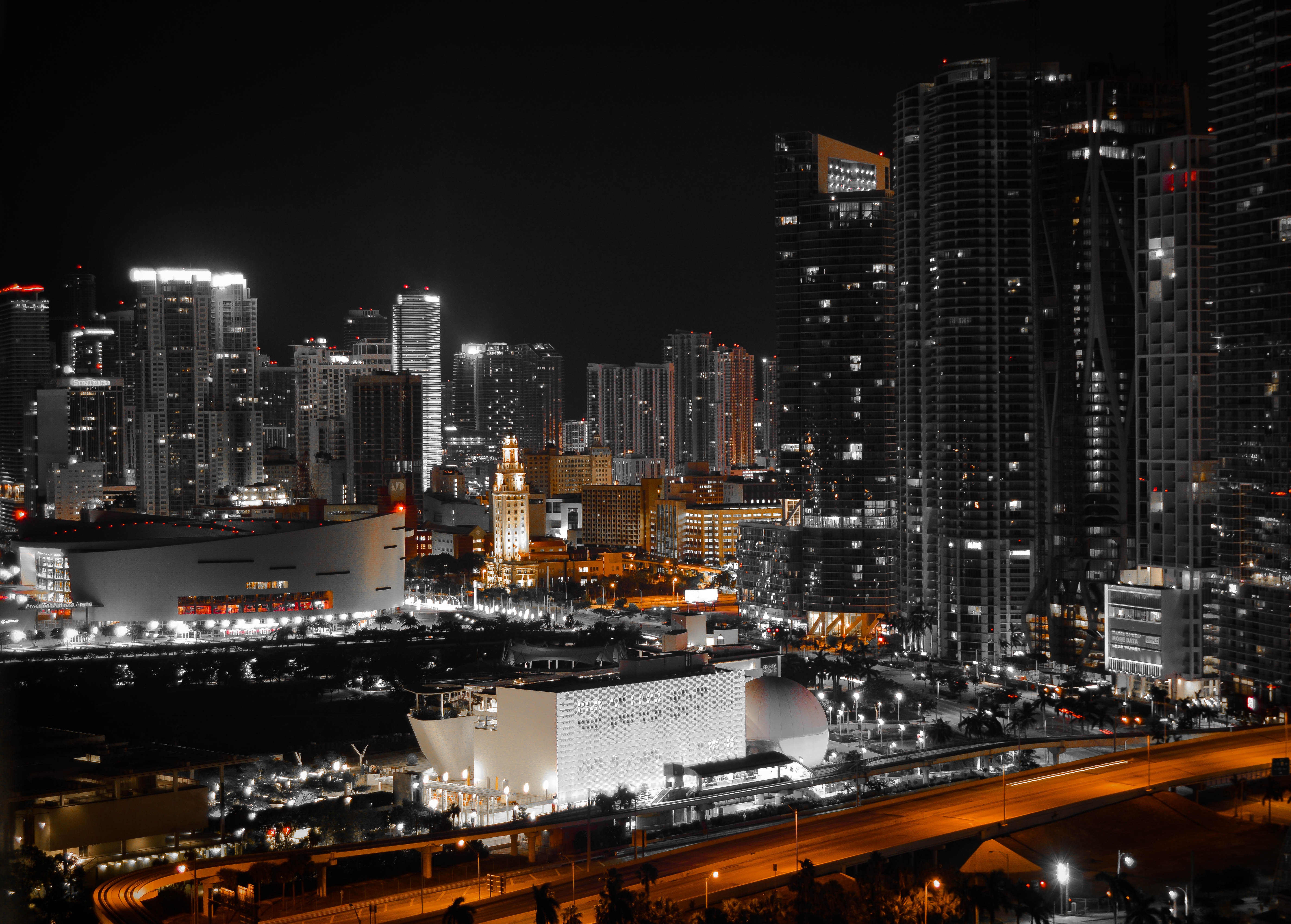 1920 x 1080 picture miami, cities, usa, night city, city lights, skyscrapers, united states