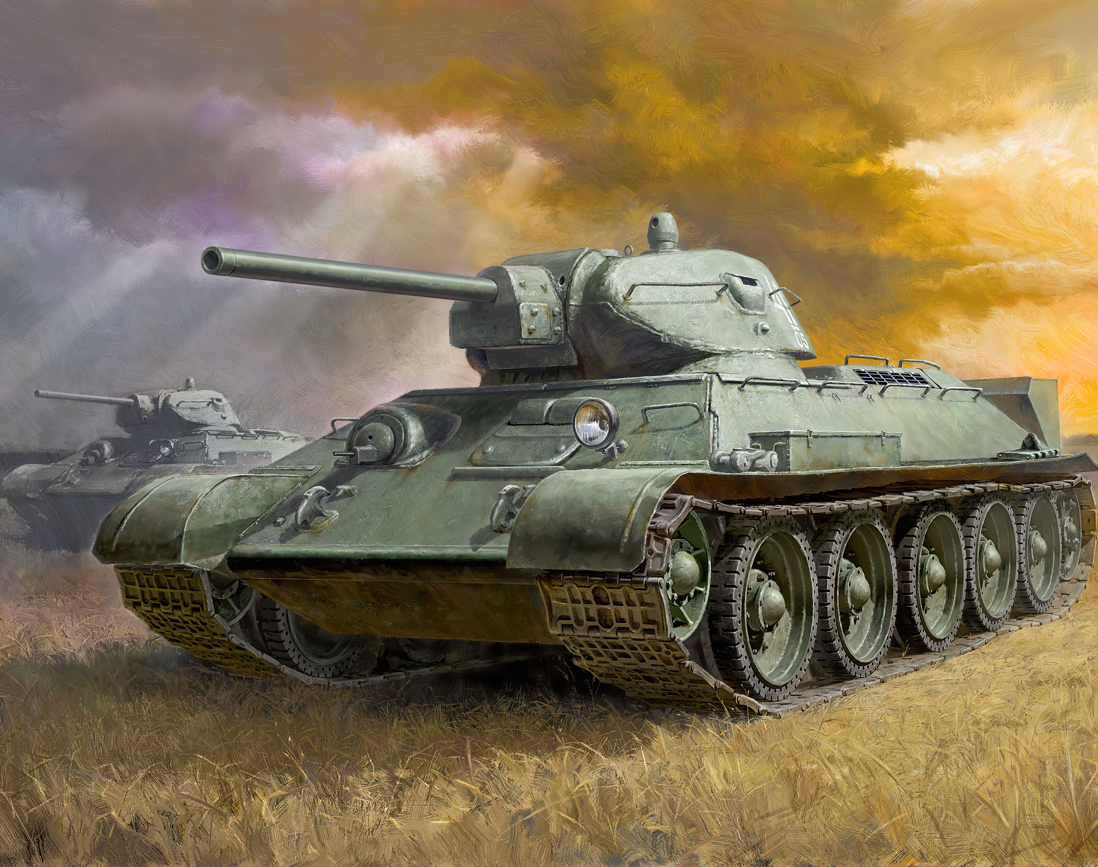 Handy-Wallpaper Panzer, Militär, T 34 kostenlos herunterladen.