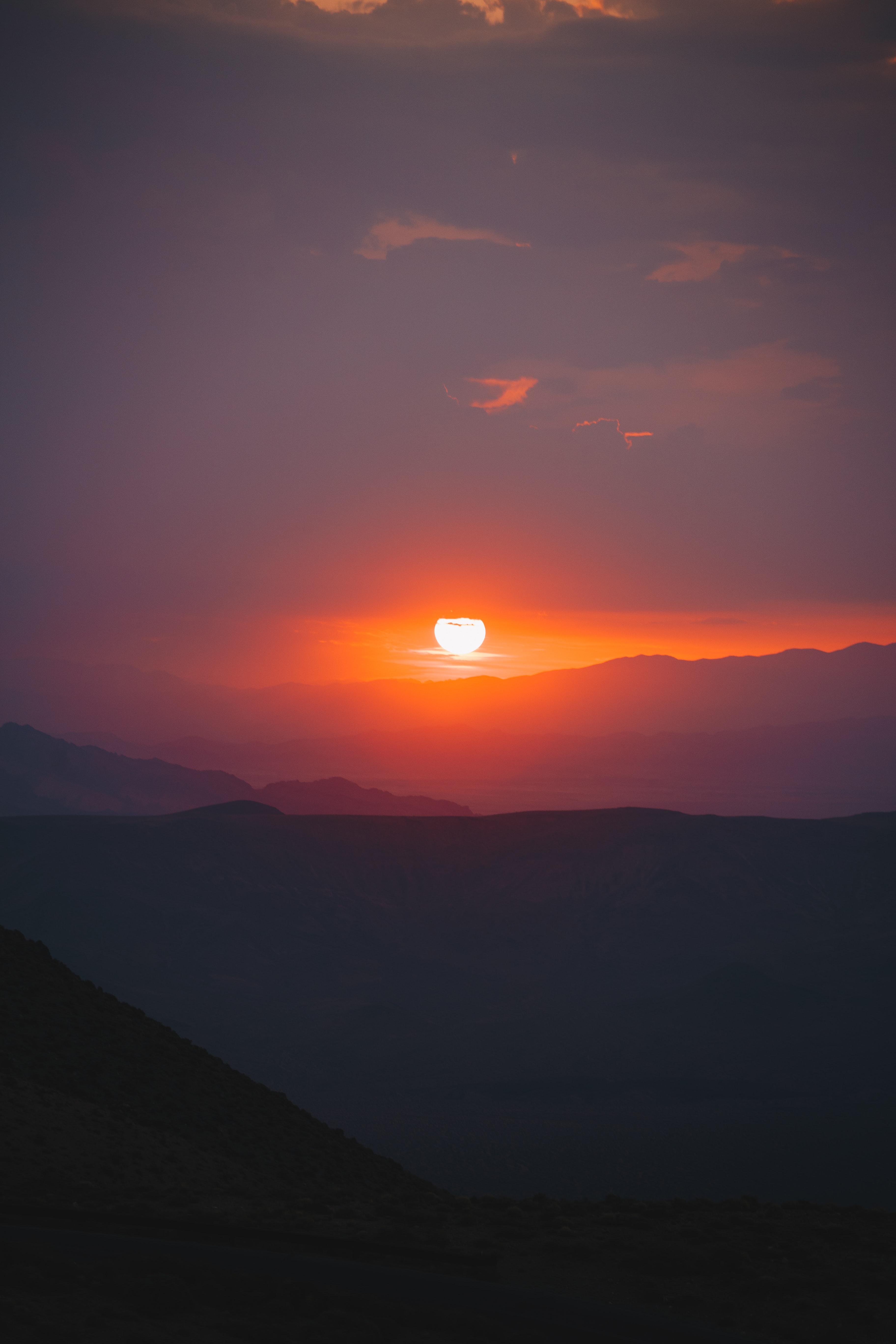 Free download wallpaper Sunset, Sky, Sun, Hills, Slope, Nature on your PC desktop