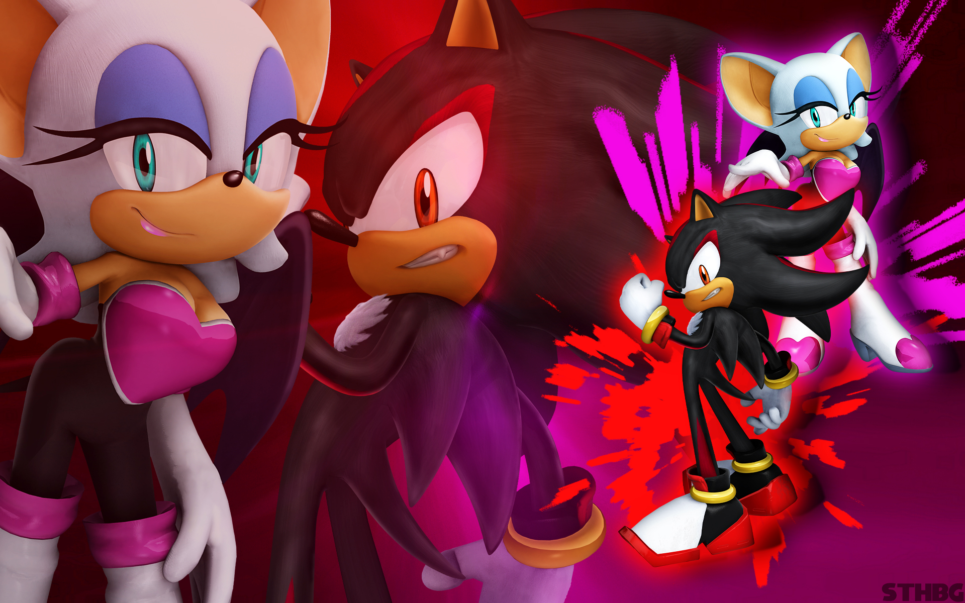 video game, sonic the hedgehog (2006), rouge the bat, shadow the hedgehog, sonic