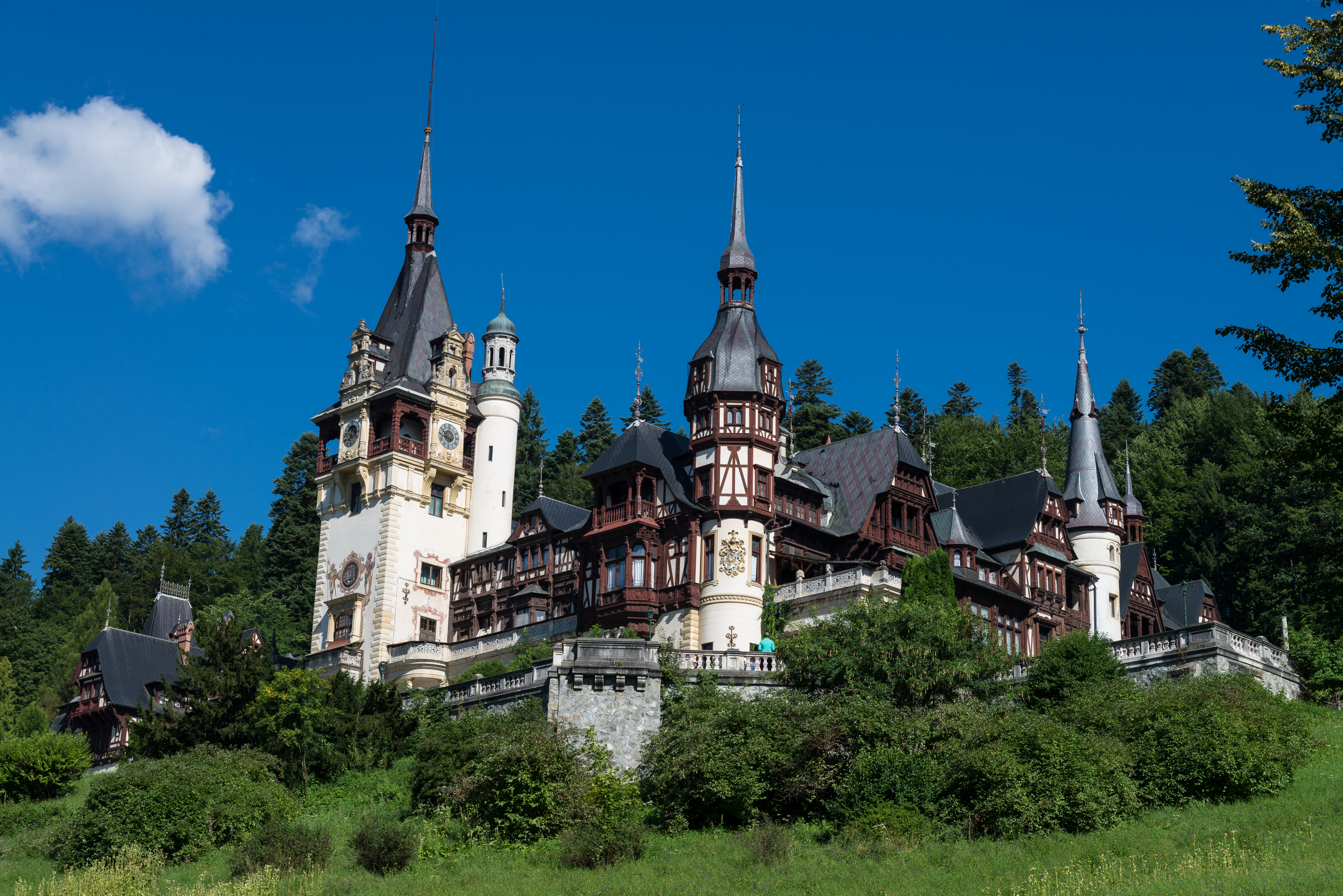 transylvania, man made, peles castle, castle, romania, castles