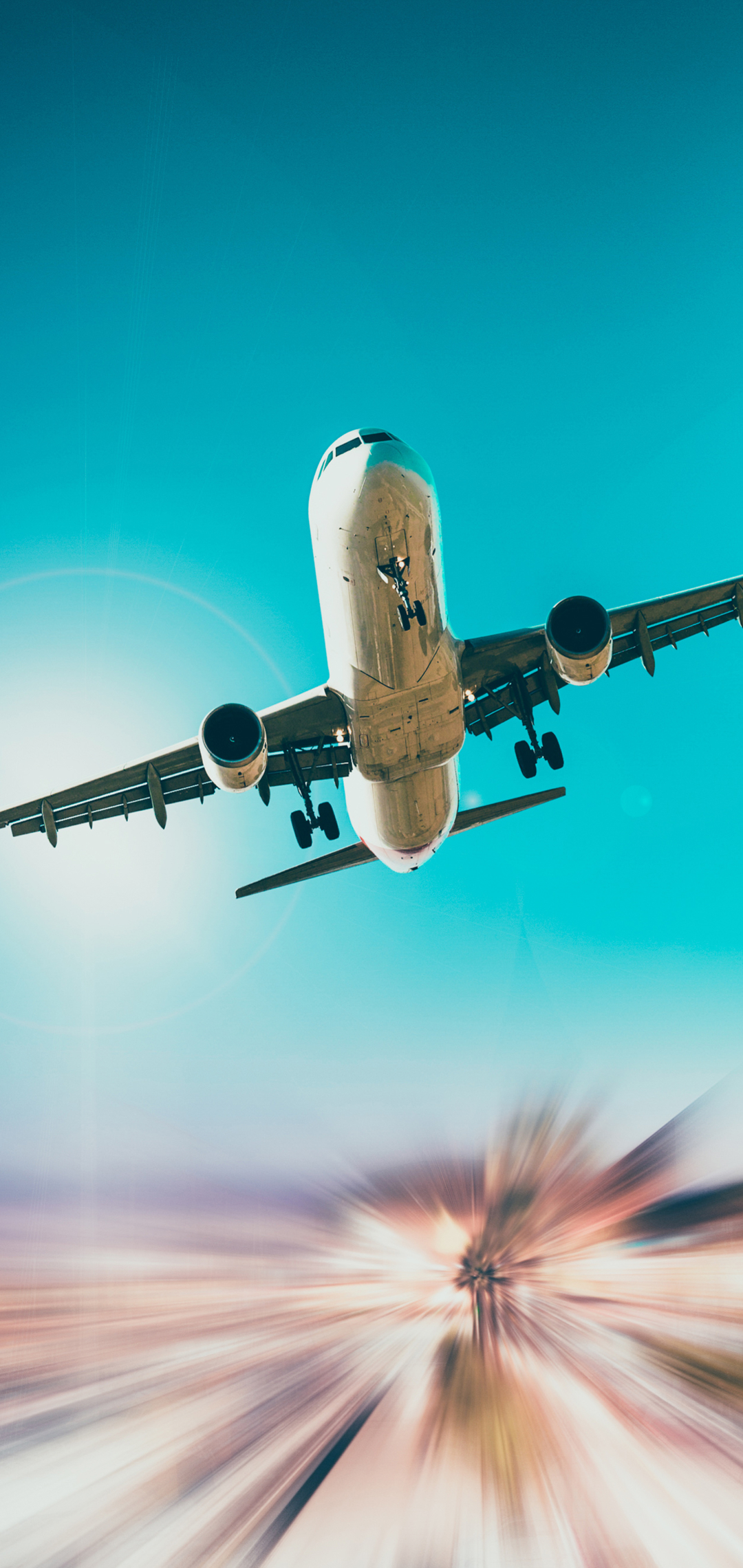 Download mobile wallpaper Aircraft, Vehicle, Passenger Plane, Vehicles, Motion Blur for free.