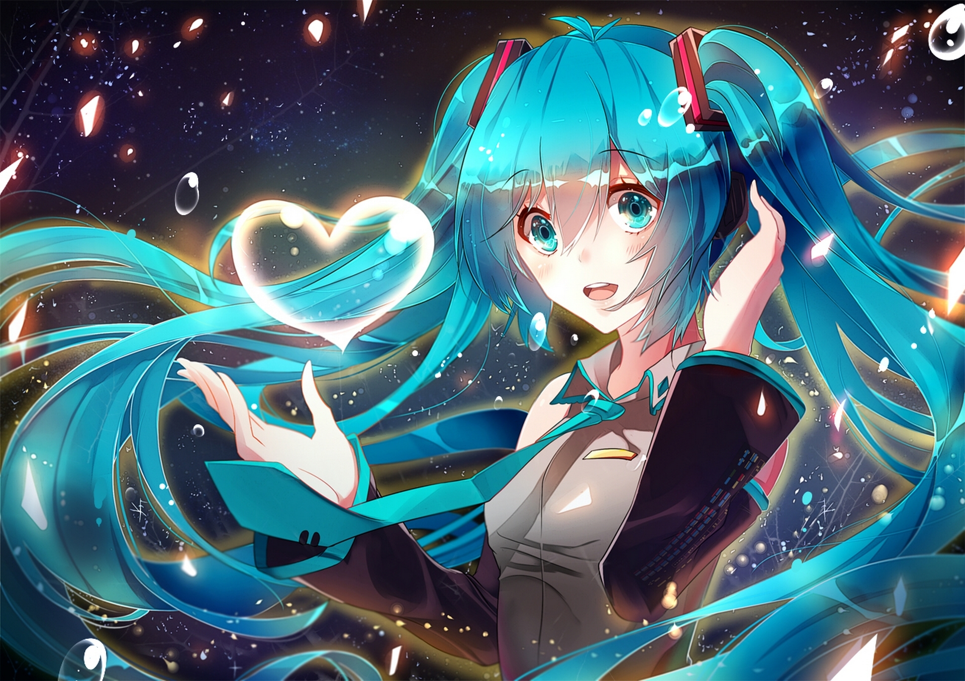 Download mobile wallpaper Anime, Vocaloid, Blue Hair, Long Hair, Aqua Eyes, Twintails for free.