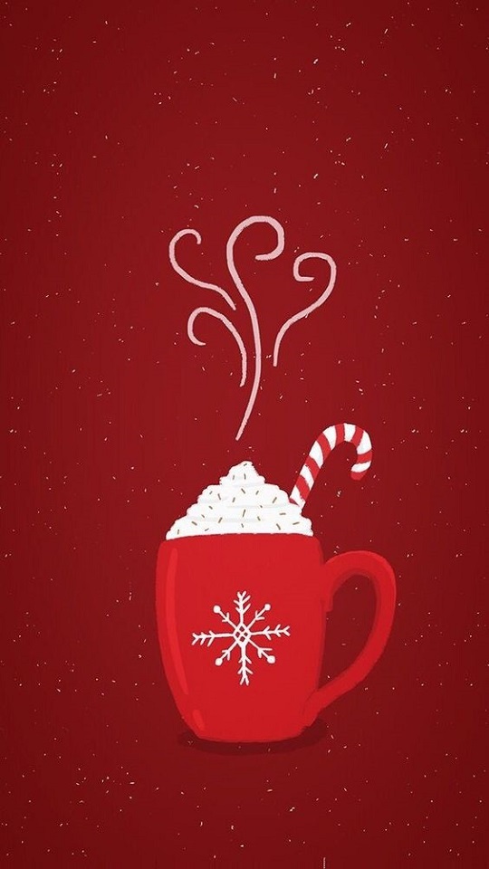 Handy-Wallpaper Feiertage, Weihnachten, Kaffee, Zuckerstange kostenlos herunterladen.