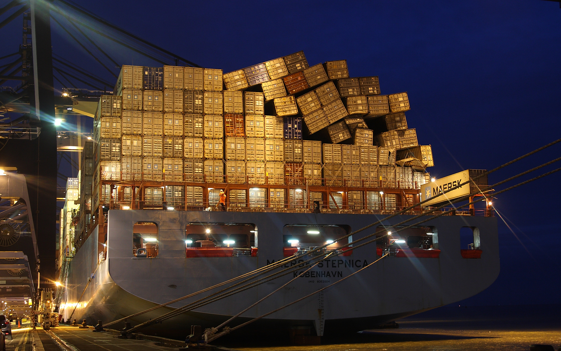 Handy-Wallpaper Fahrzeuge, Containerschiff kostenlos herunterladen.