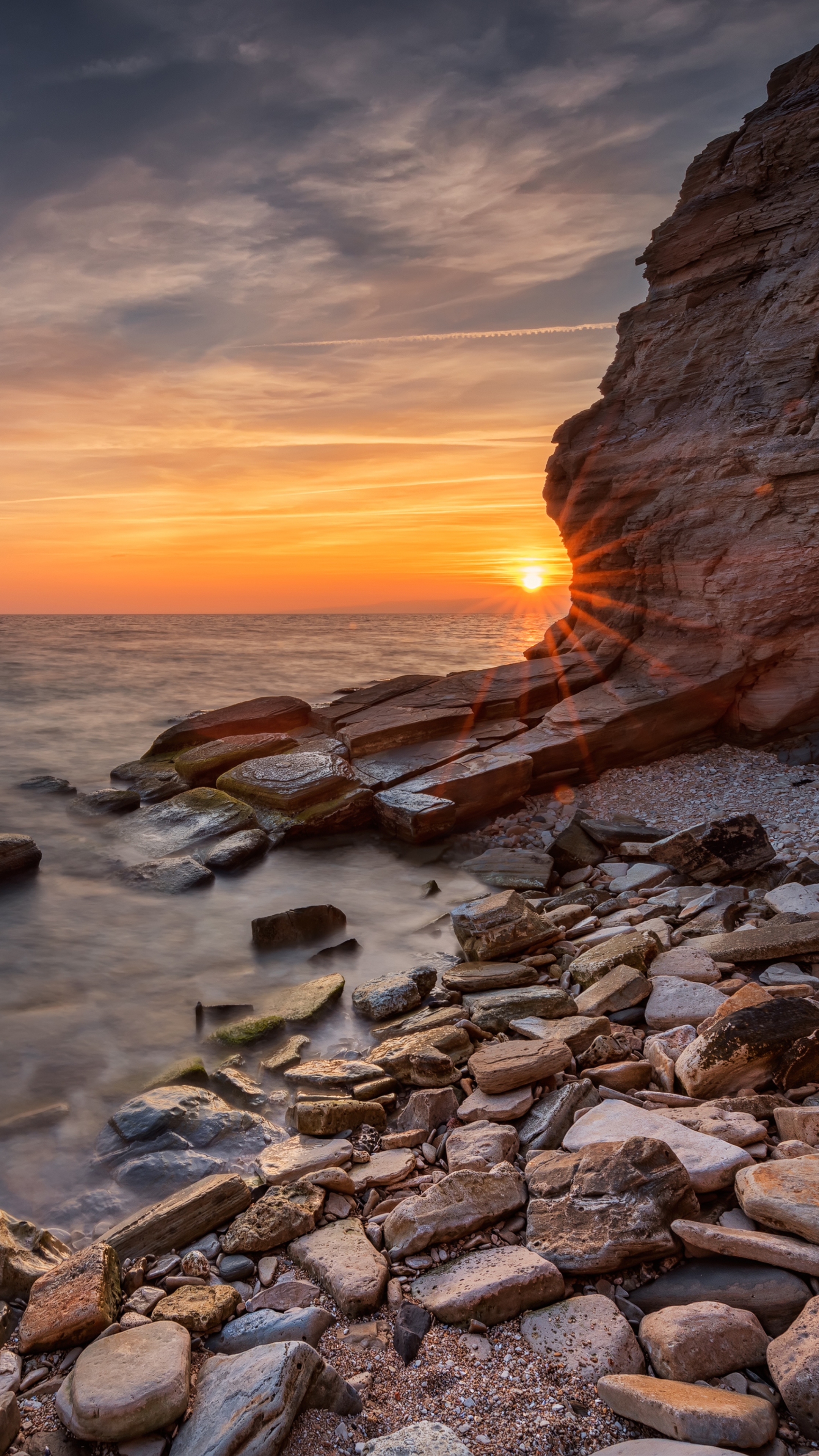 Descarga gratuita de fondo de pantalla para móvil de Amanecer, Horizonte, Piedra, Arco, Arco Natural, Tierra/naturaleza.