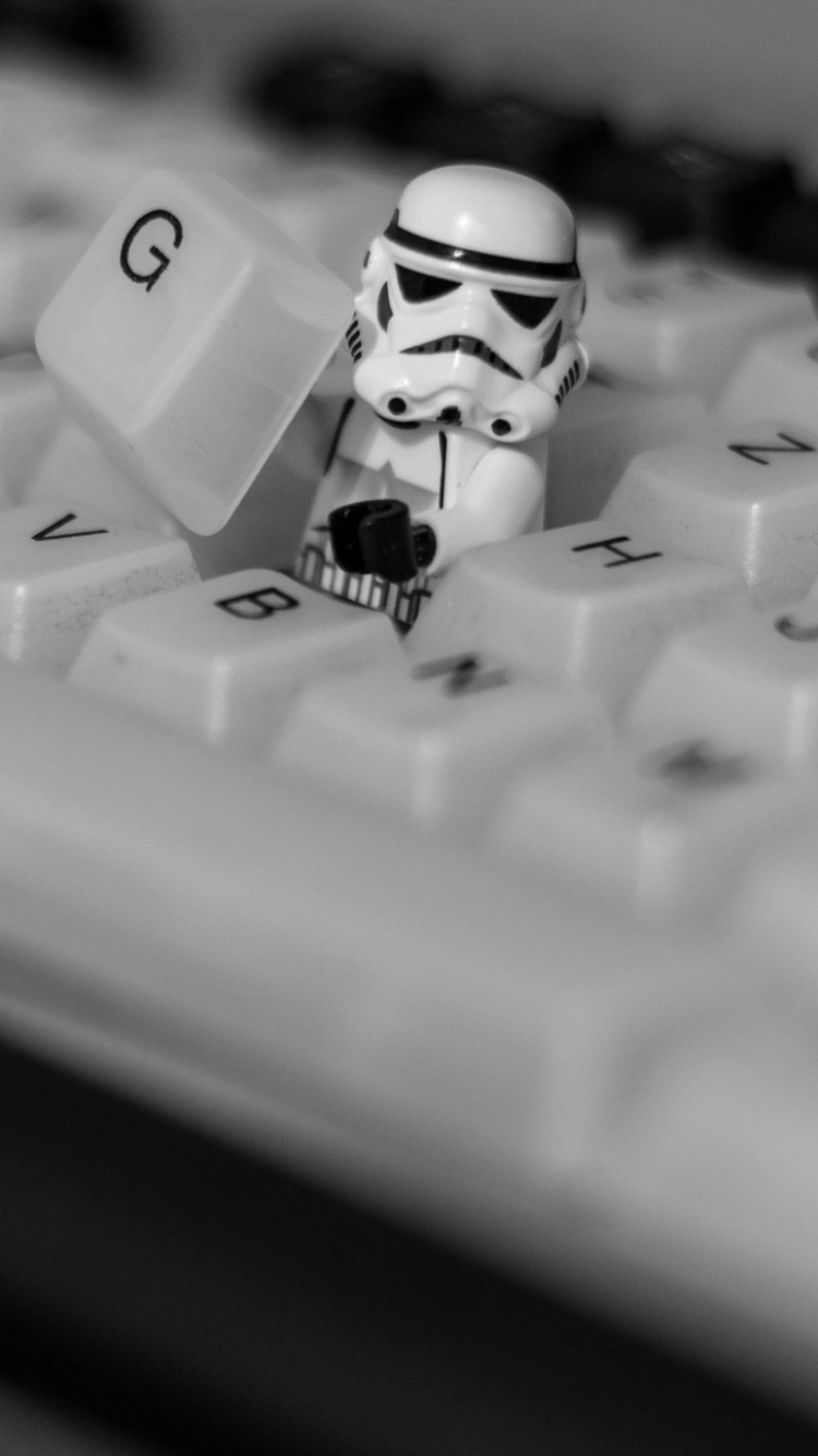 Descarga gratuita de fondo de pantalla para móvil de Lego, Blanco Y Negro, Teclado, Blanco Negro, Productos, La Guerra De Las Galaxias, Soldado De Asalto, Guerra De Las Galaxias.
