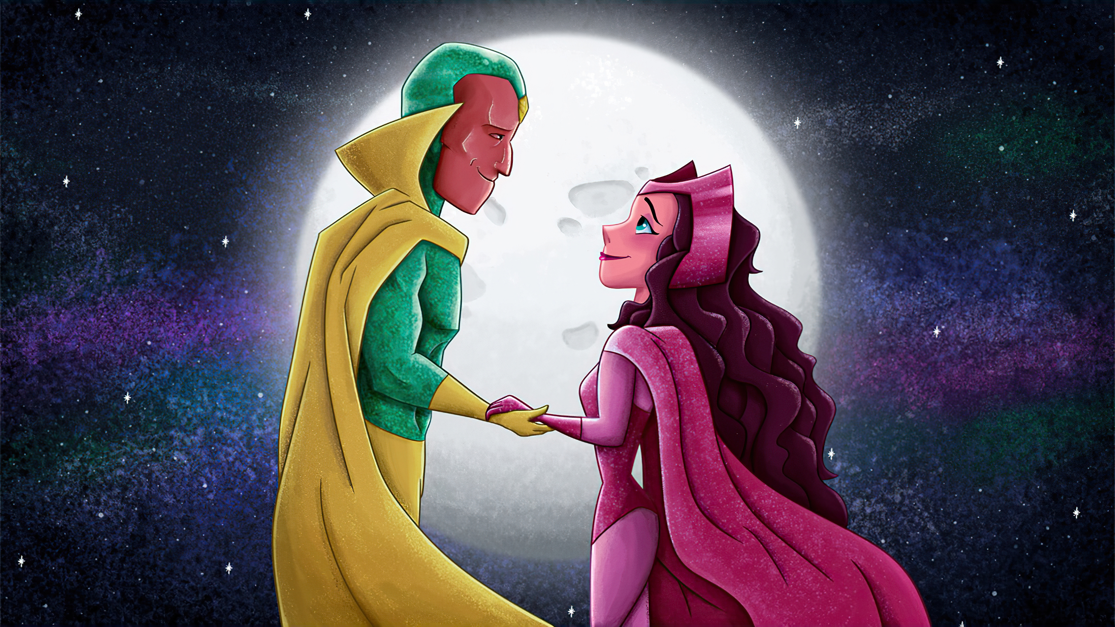 Download mobile wallpaper Tv Show, Vision (Marvel Comics), Scarlet Witch, Wandavision for free.
