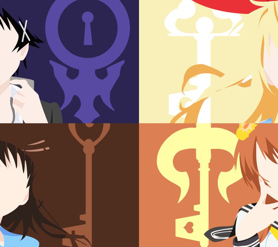 Laden Sie das Animes, Chitoge Kirisaki, Kosaki Onodera, Marika Tachibana, Raku Ichijō, Nisekoi-Bild kostenlos auf Ihren PC-Desktop herunter